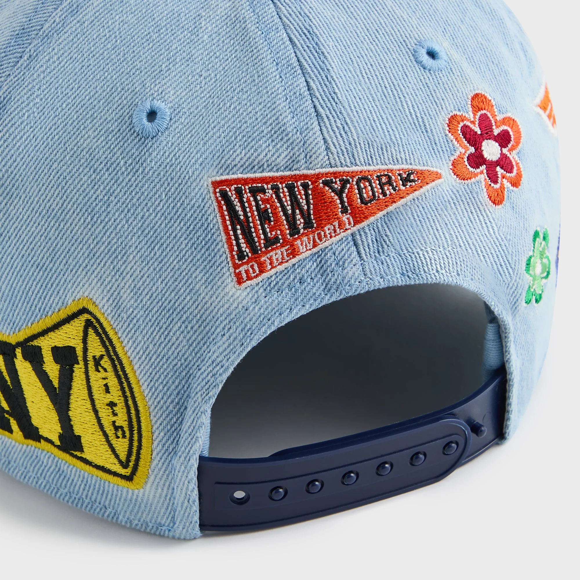 Kith Kids NY to the World Denim Pinch Crown Cap - Light Indigo - Image 7