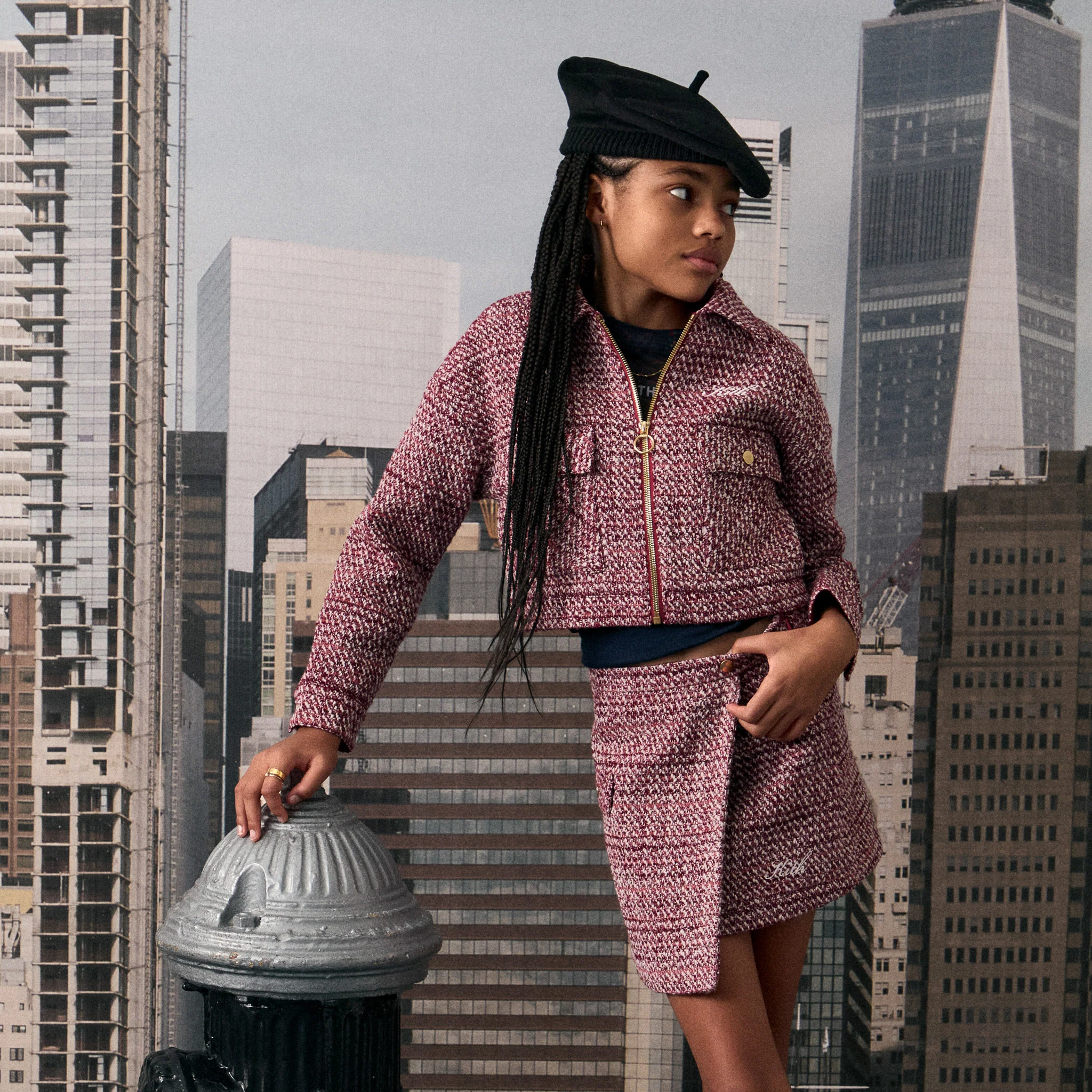 Kith Kids Tweed Phoebe Skirt - Allure - Image 2