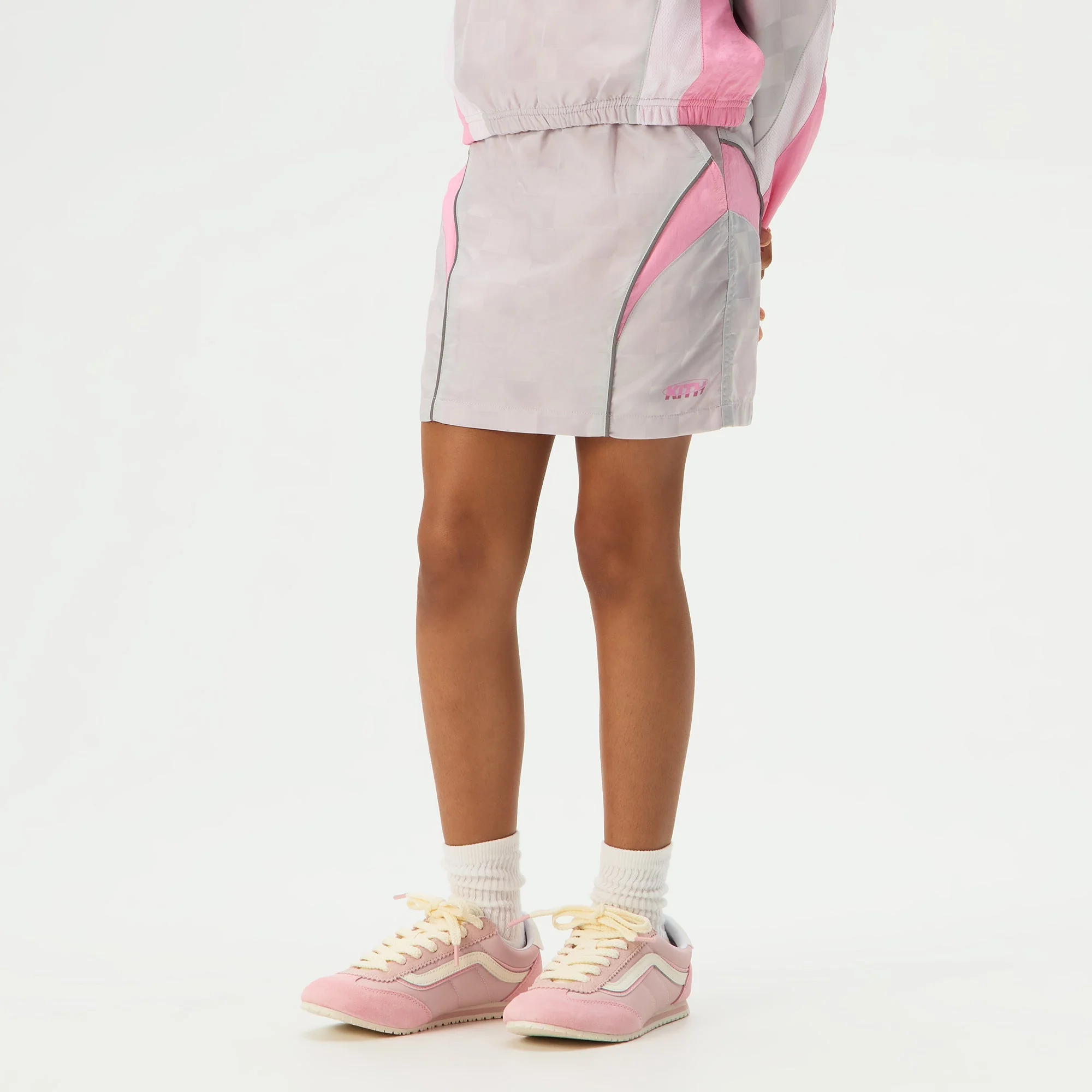 Kith Kids Color-Blocked Arin Mini Skirt - Concrete - Image 2
