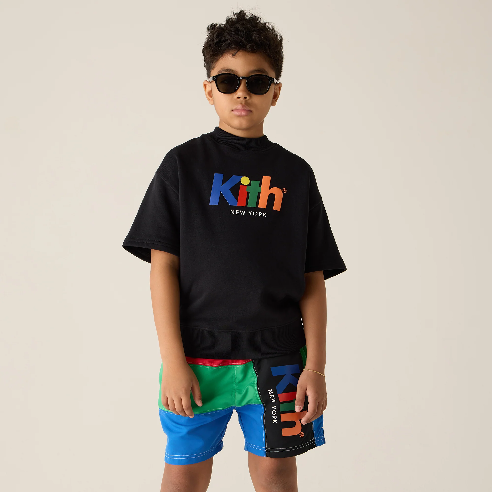 Kith Kids Retro Kai Swim Trunk - Black - Image 2