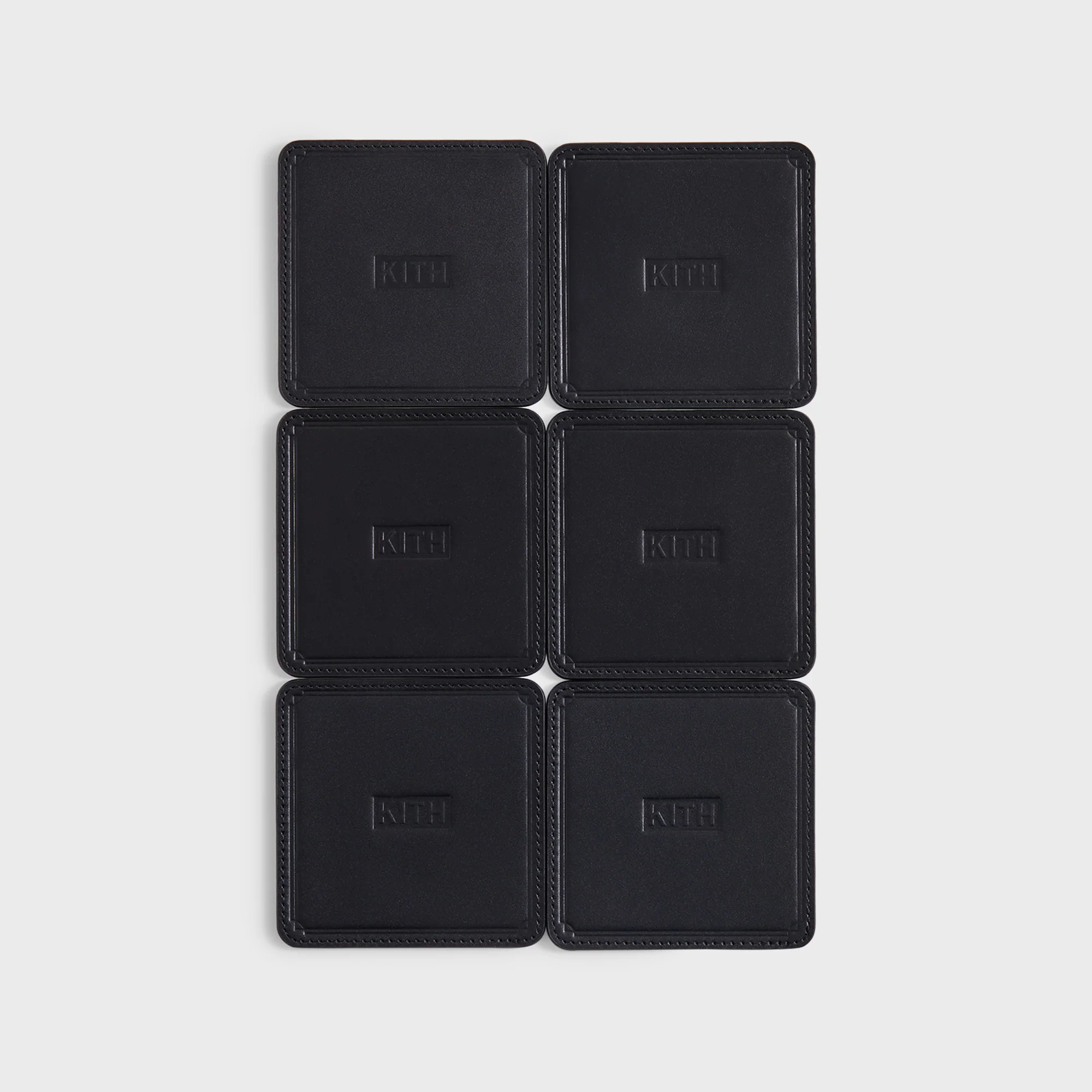 Kith Monogram Leather Coasters - Black - Image 5