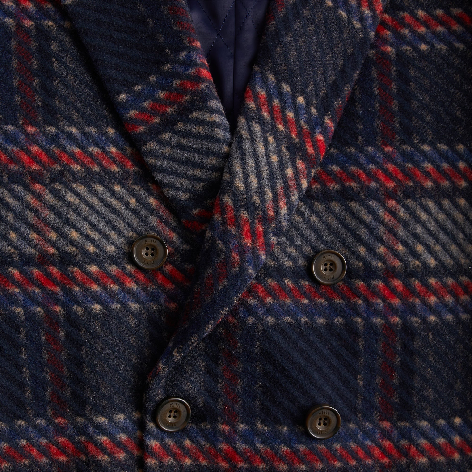 Kith for Bergdorf Goodman Plaid Double Breasted Royce Coat - Nocturnal - Image 6