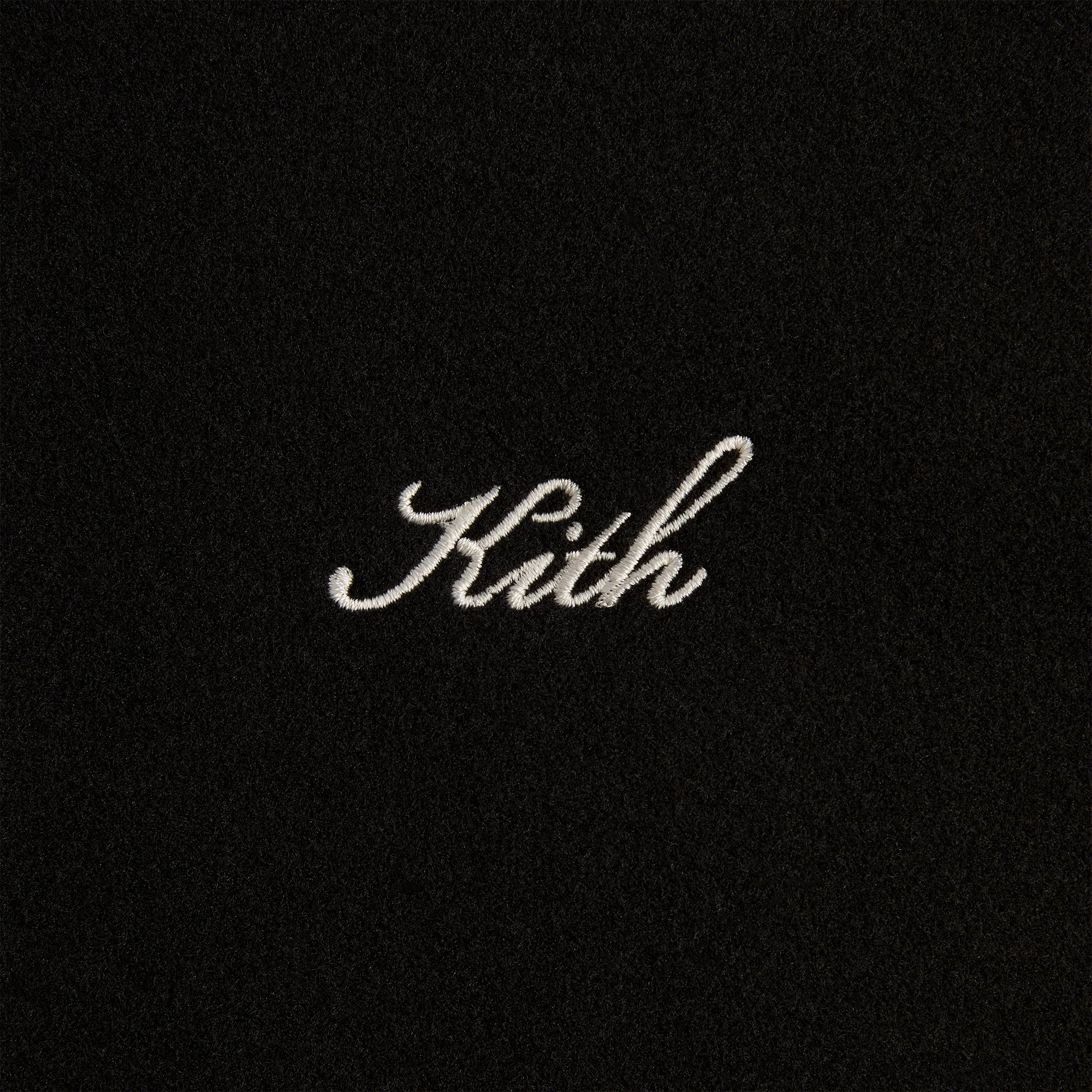 Kith Felted Jersey Lane Coaches Jacket - Black - Image 3