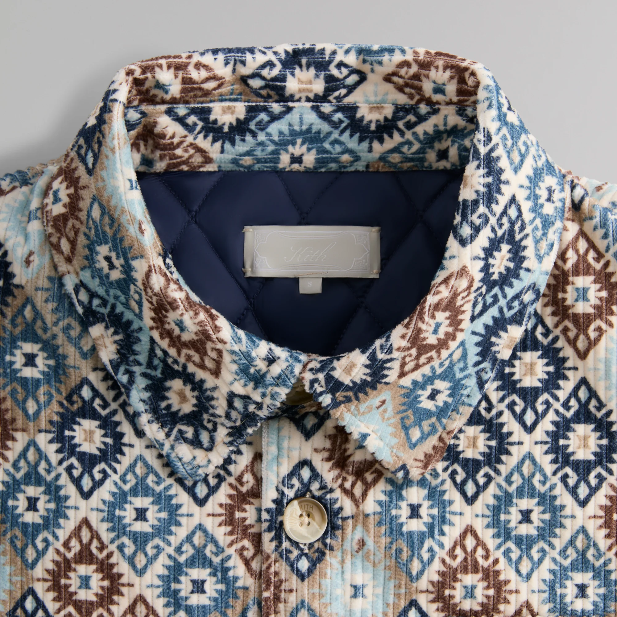 Kith Kilim Mosaic Brixton Puffed Shirt Jacket - Muslin - Image 3