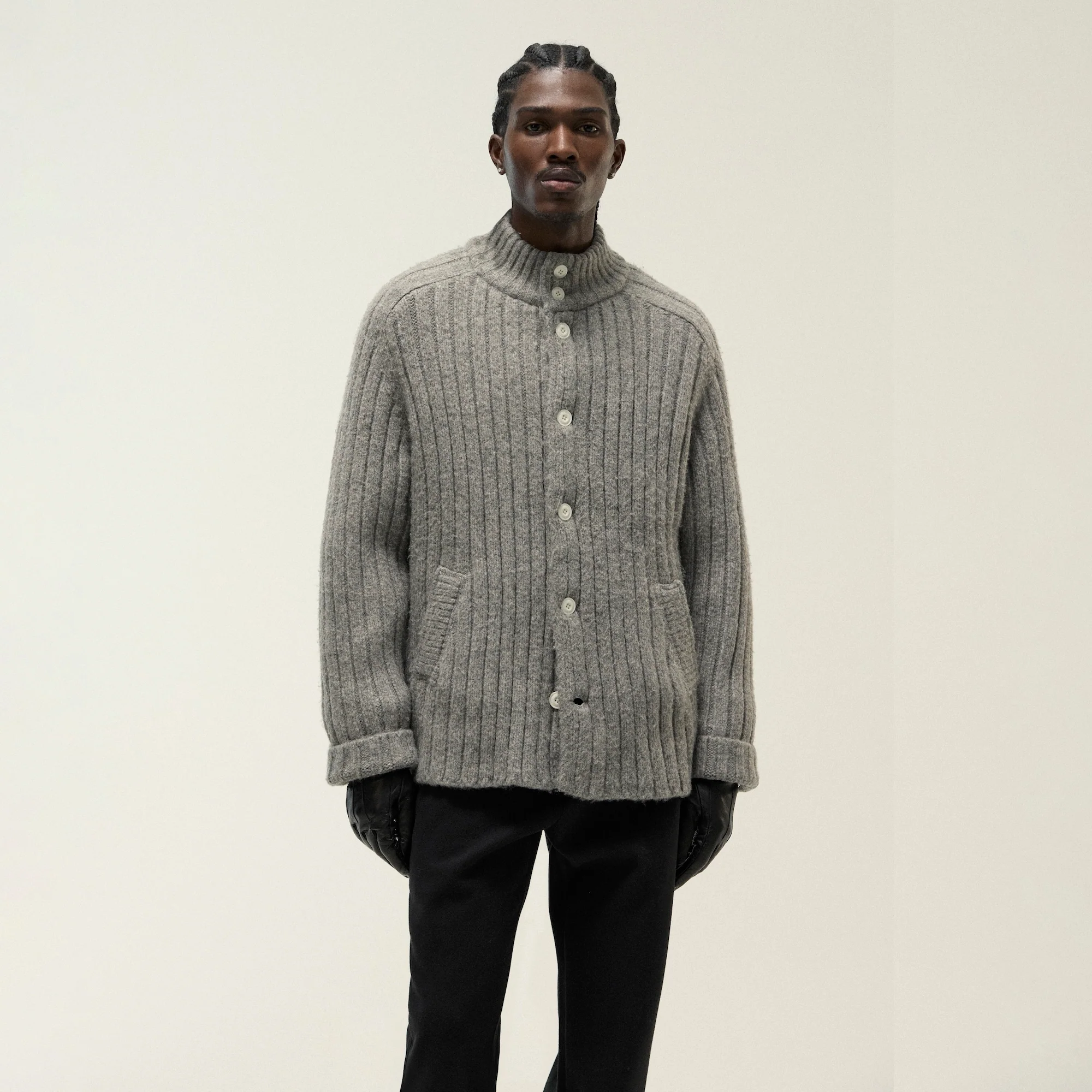 &Kin Knit Alvaro Jacket With Liner - Medium Heather Grey - Image 3