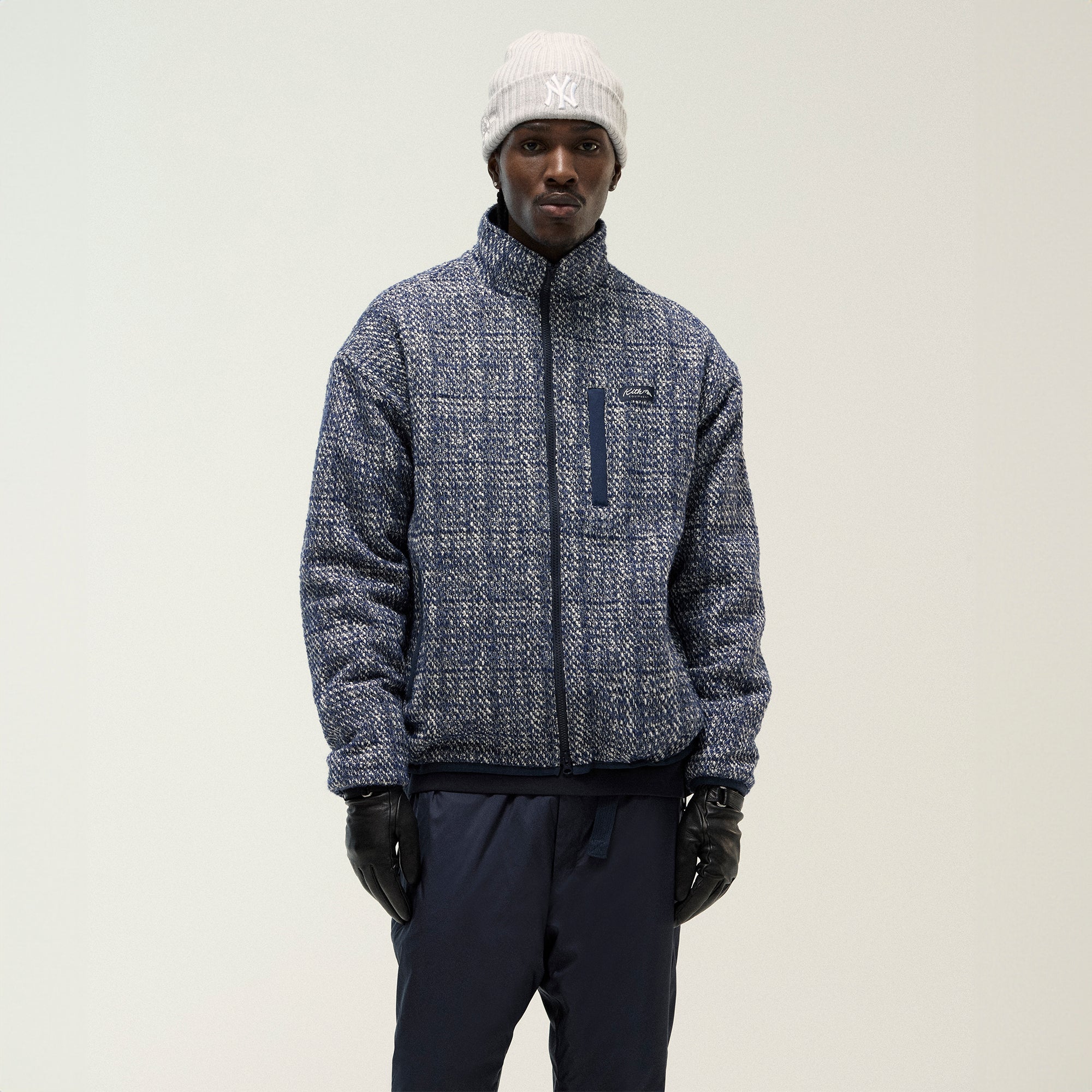 Kith Textured Tweed Claremont Full Zip - Cave - Image 2