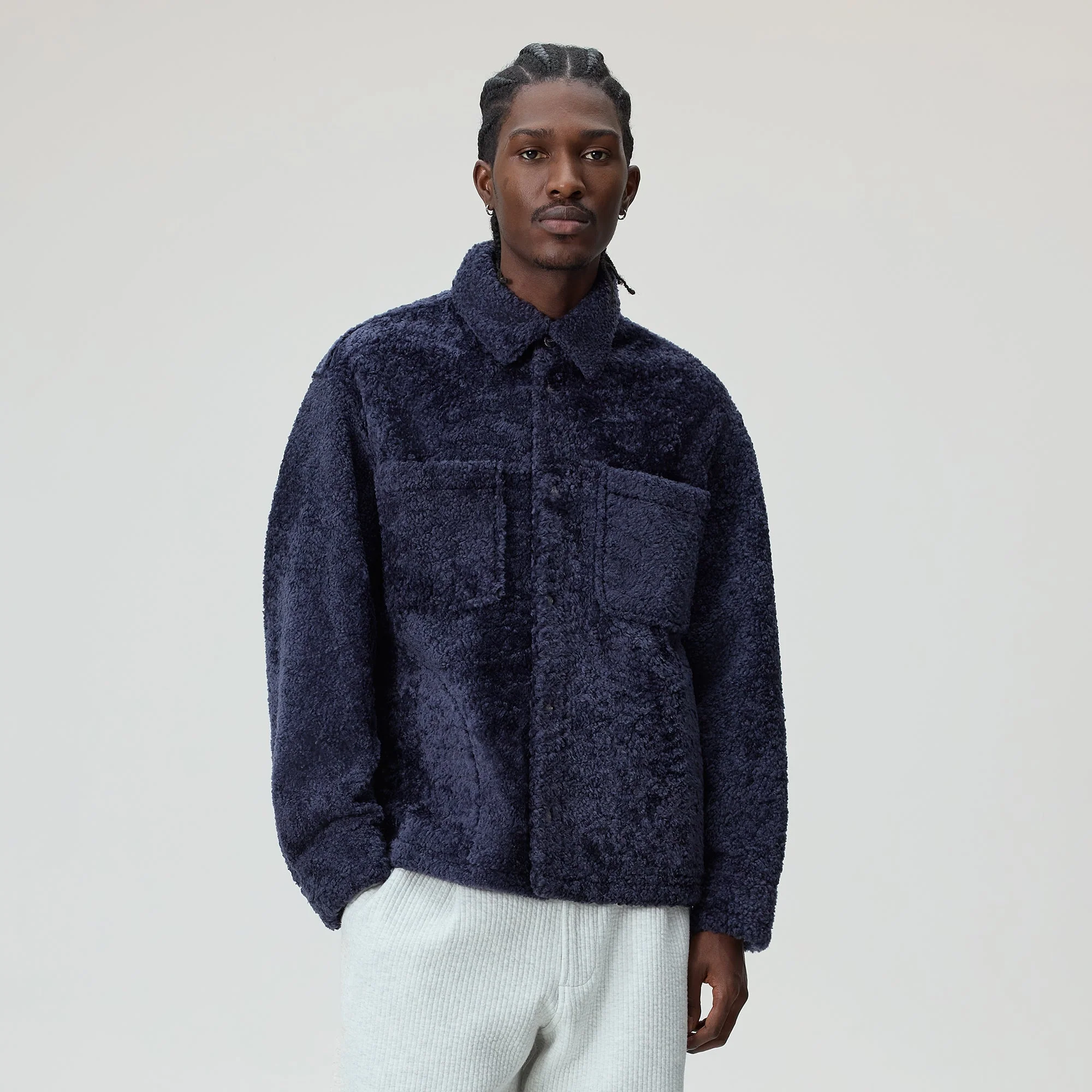 Kith Shearling Ace Shirt Jacket - Ink - Image 2