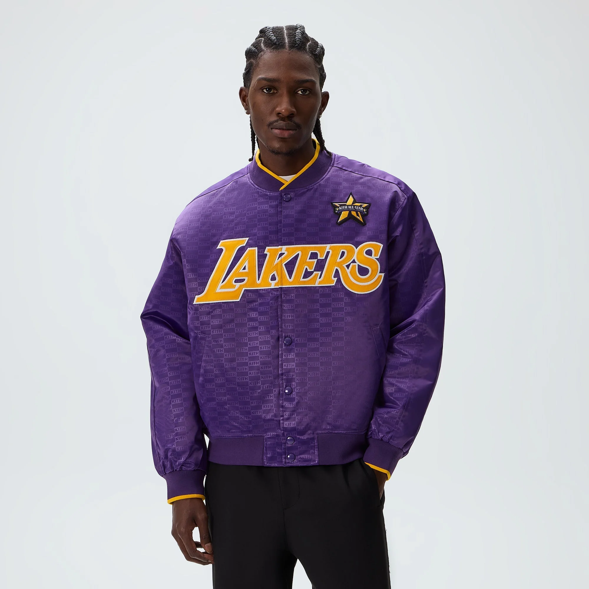 Kith for NBA All-Star Los Angeles Lakers Bomber Jacket - Noble - Image 2