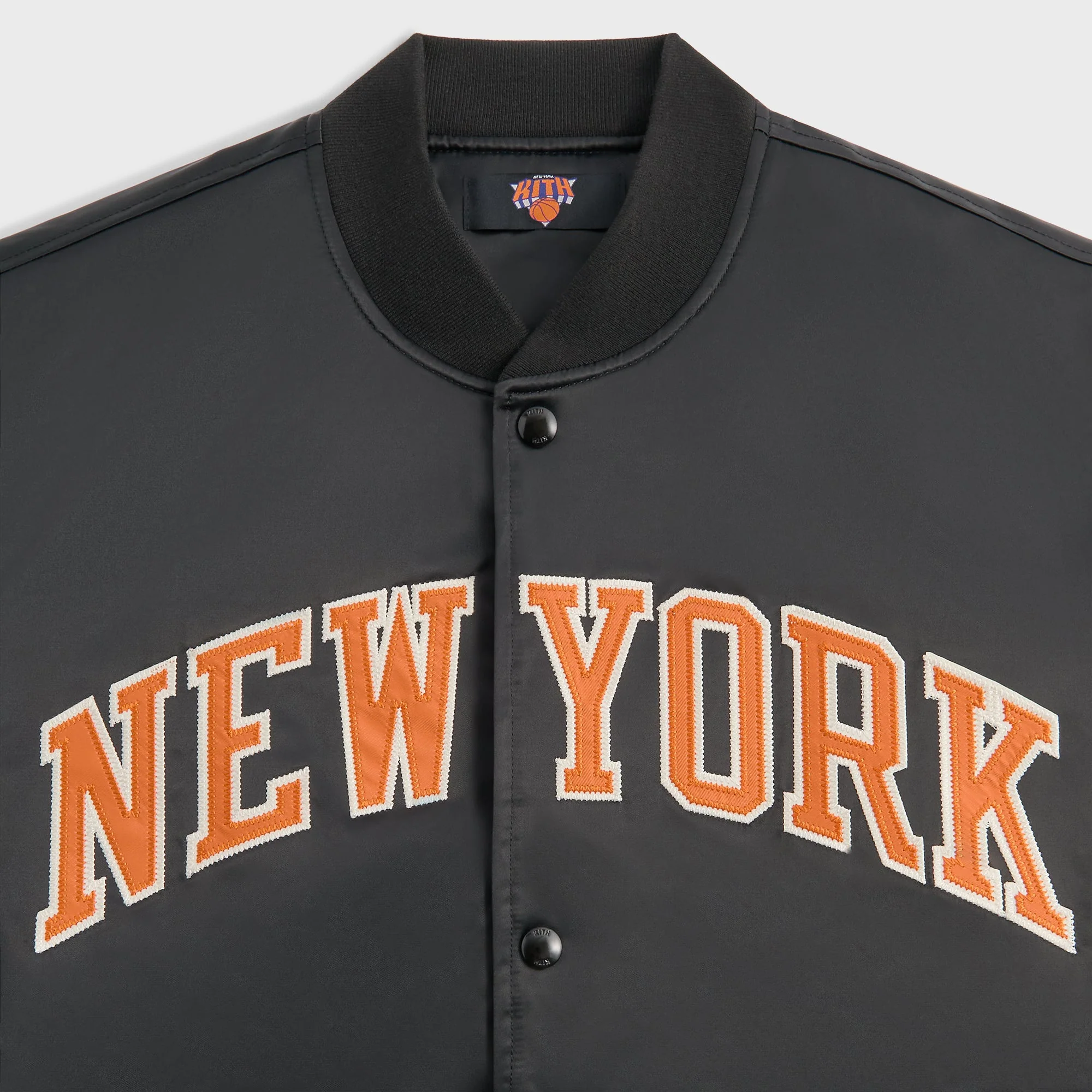 Kith for the New York Knicks Playoffs Satin Bomber Jacket - Black - Image 4
