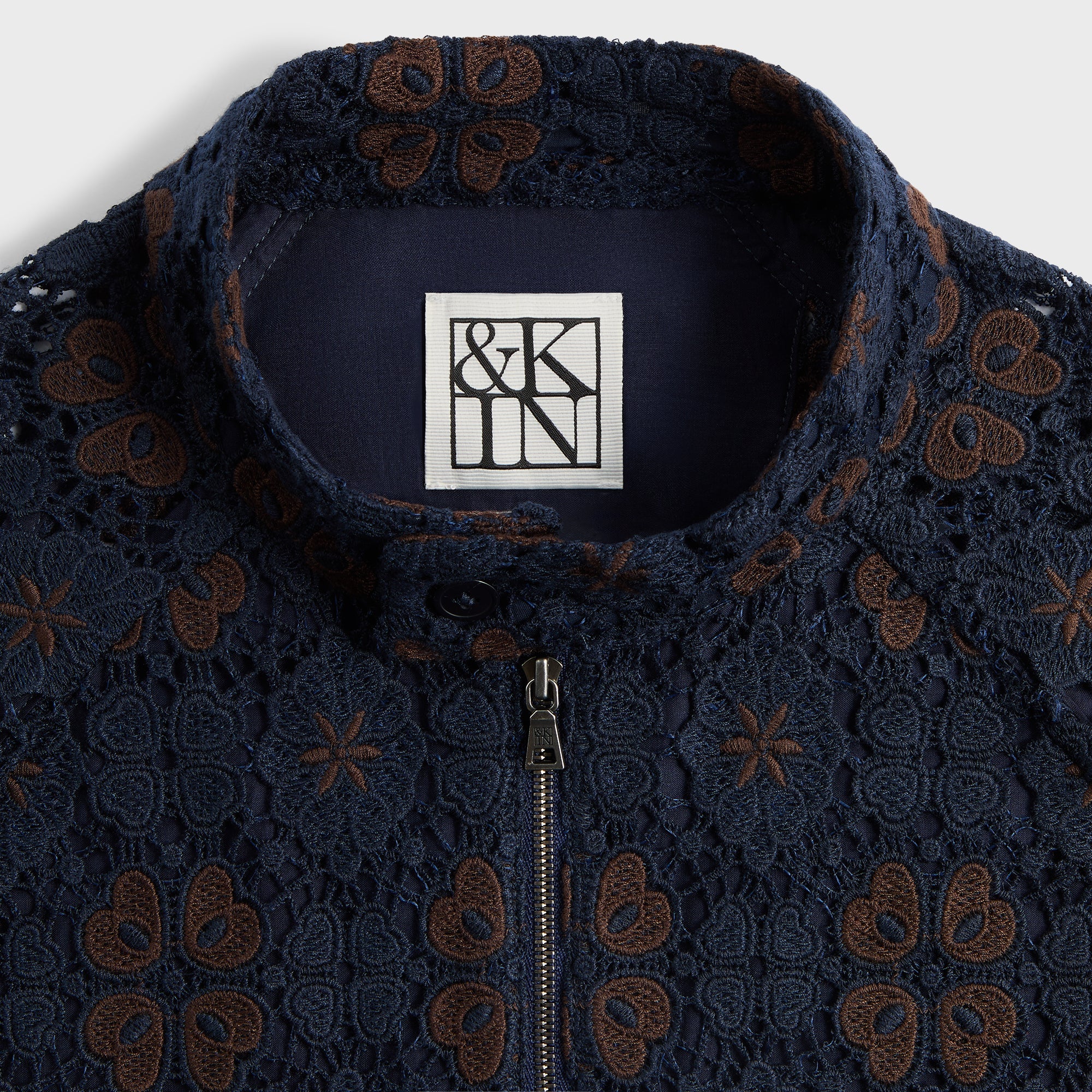 &Kin Retro Floral Lace Eddy Jacket - Cosmos - Image 4