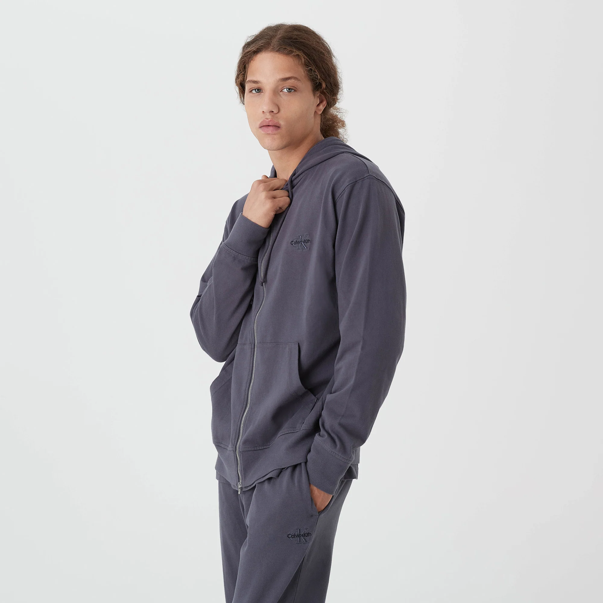 Kith for Calvin Klein Williams I Zip Up Hoodie - Battleship - Image 5