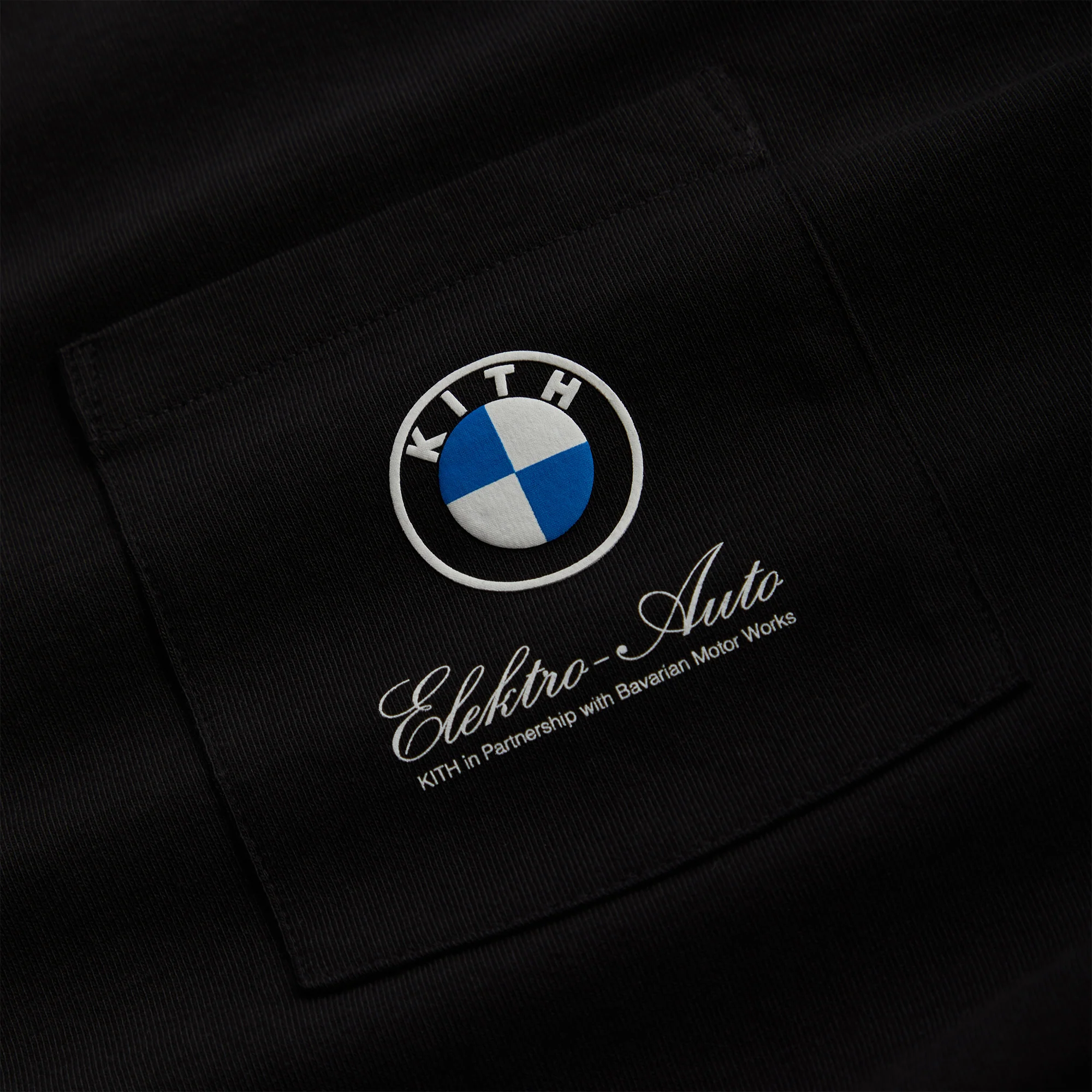Kith for BMW Elektro Auto Long Sleeve Pocket Tee - Black - Image 3