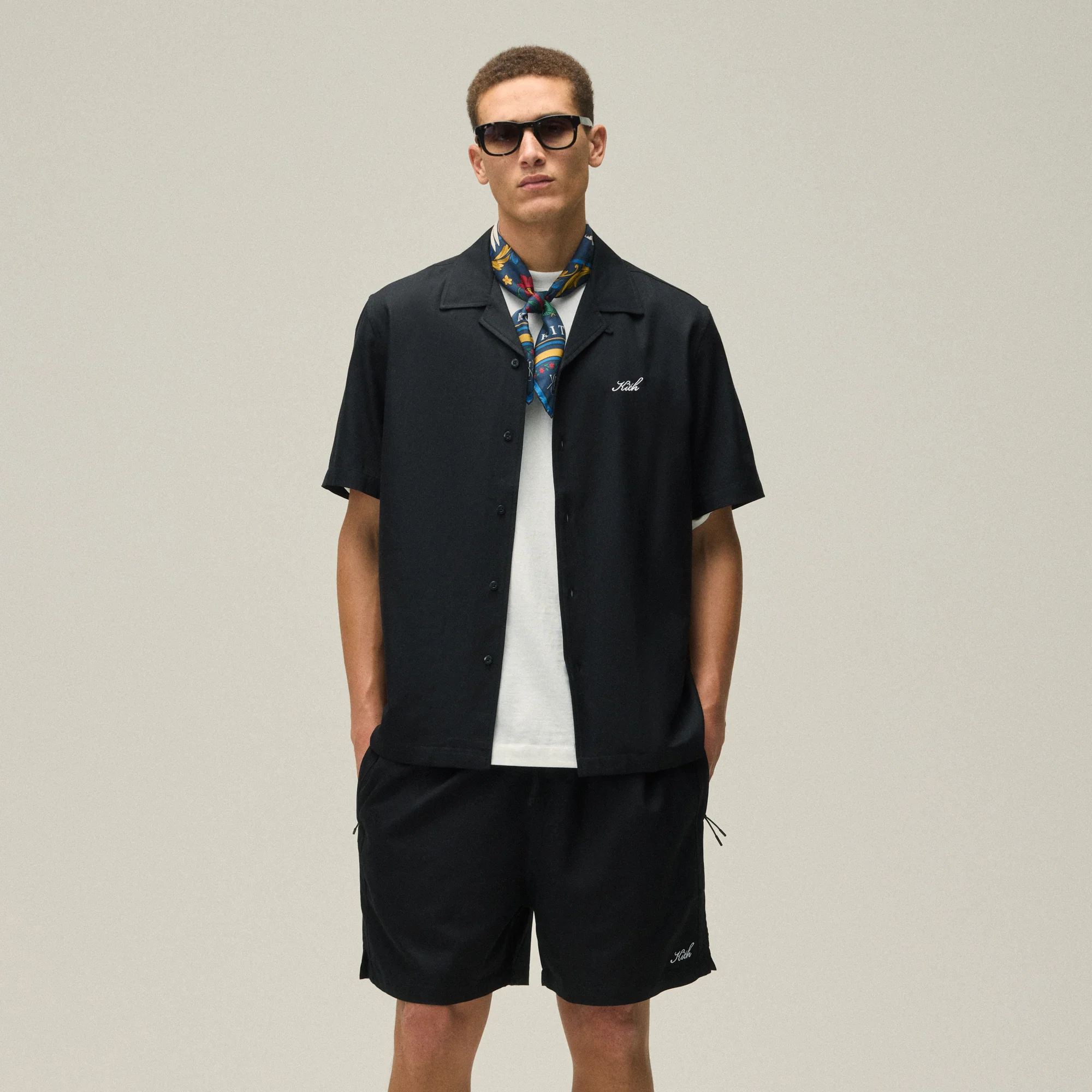 Kith Silk Cotton Thompson Camp Collar Shirt - Black - Image 2