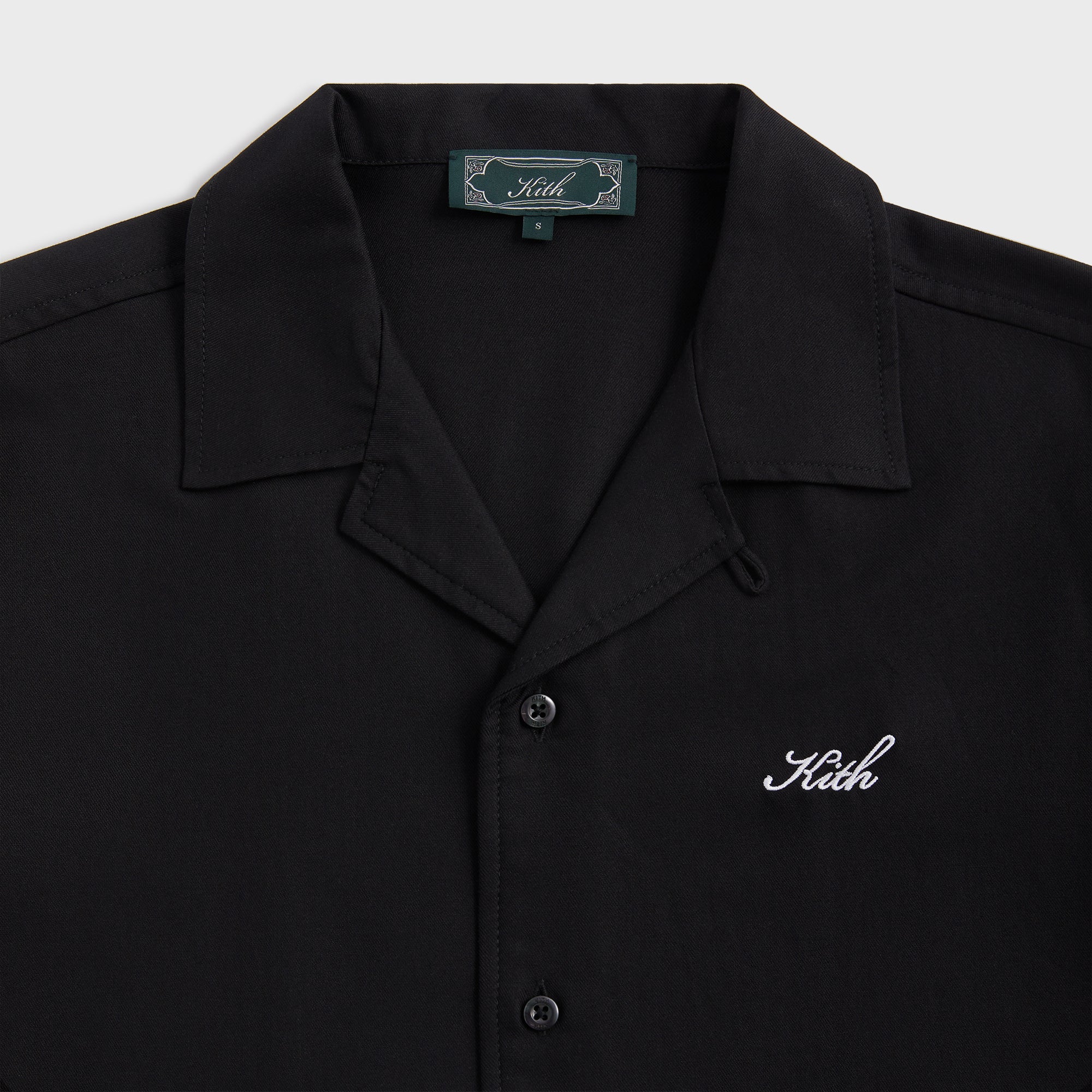 Kith Silk Cotton Thompson Camp Collar Shirt - Black - Image 4
