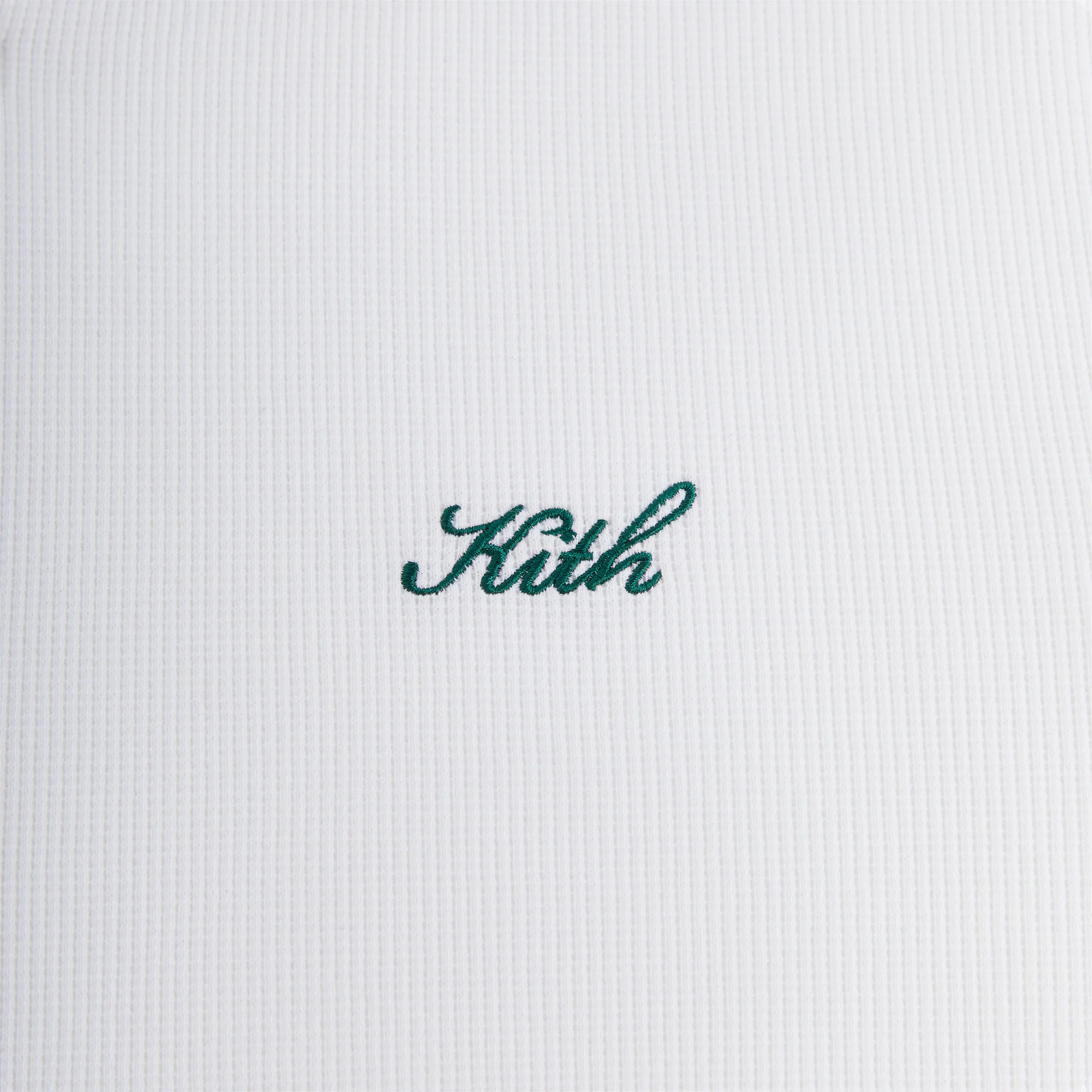 Kith Micro Waffle Drew Polo Shirt - White - Image 4