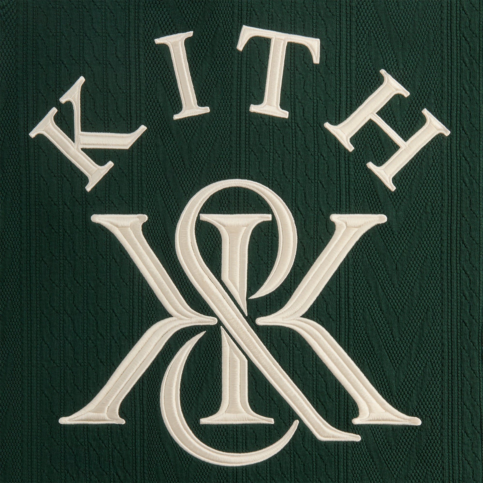 Kith Cable Fleece Quarter Zip - Stadium - Image 4