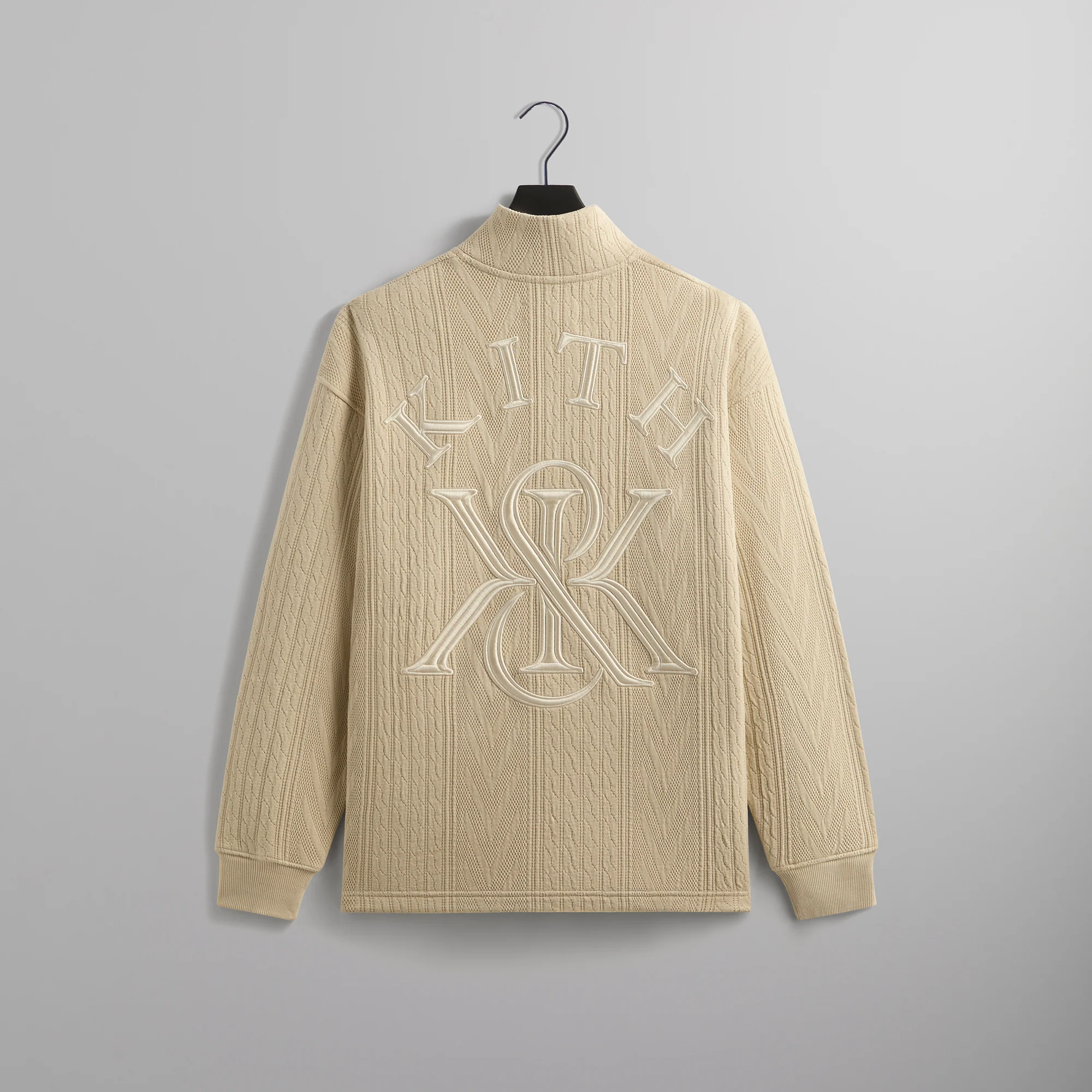 Kith Cable Fleece Quarter Zip - Arete - Image 2