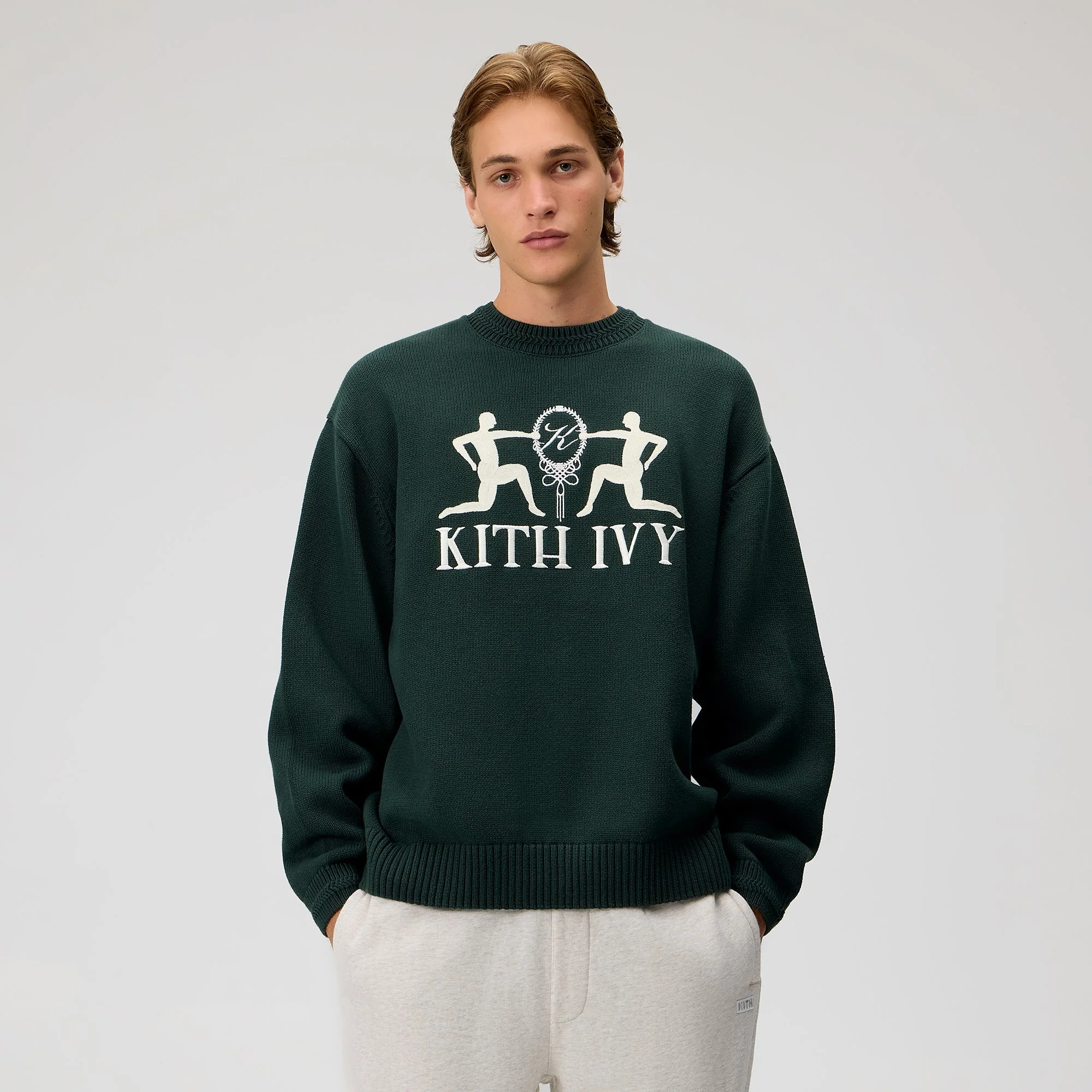 Kith Ivy Emblem Crewneck Sweater - Ivy Green - Image 2