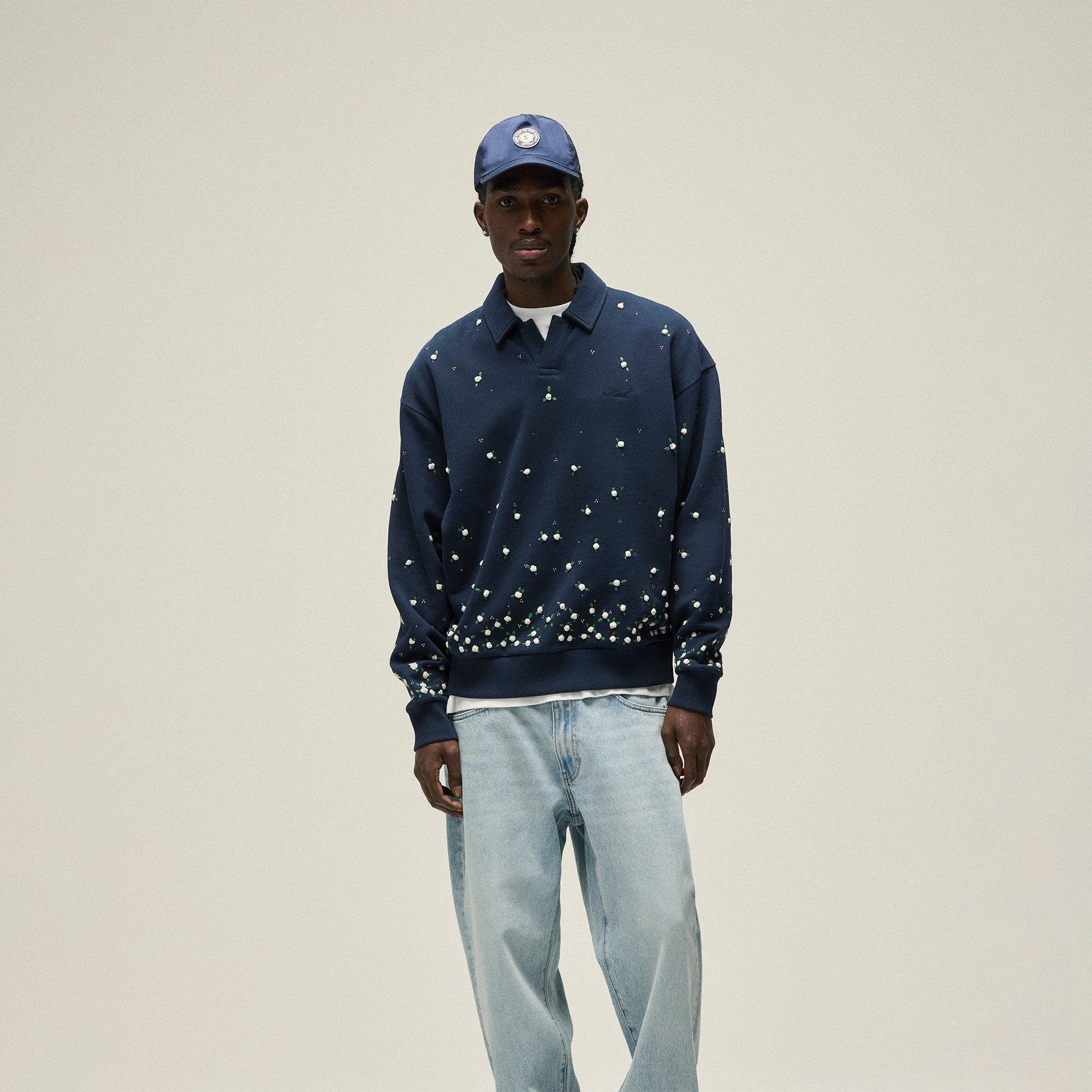 Kith Floral Ombre Nelson Collared Pullover - Nocturnal - Image 2