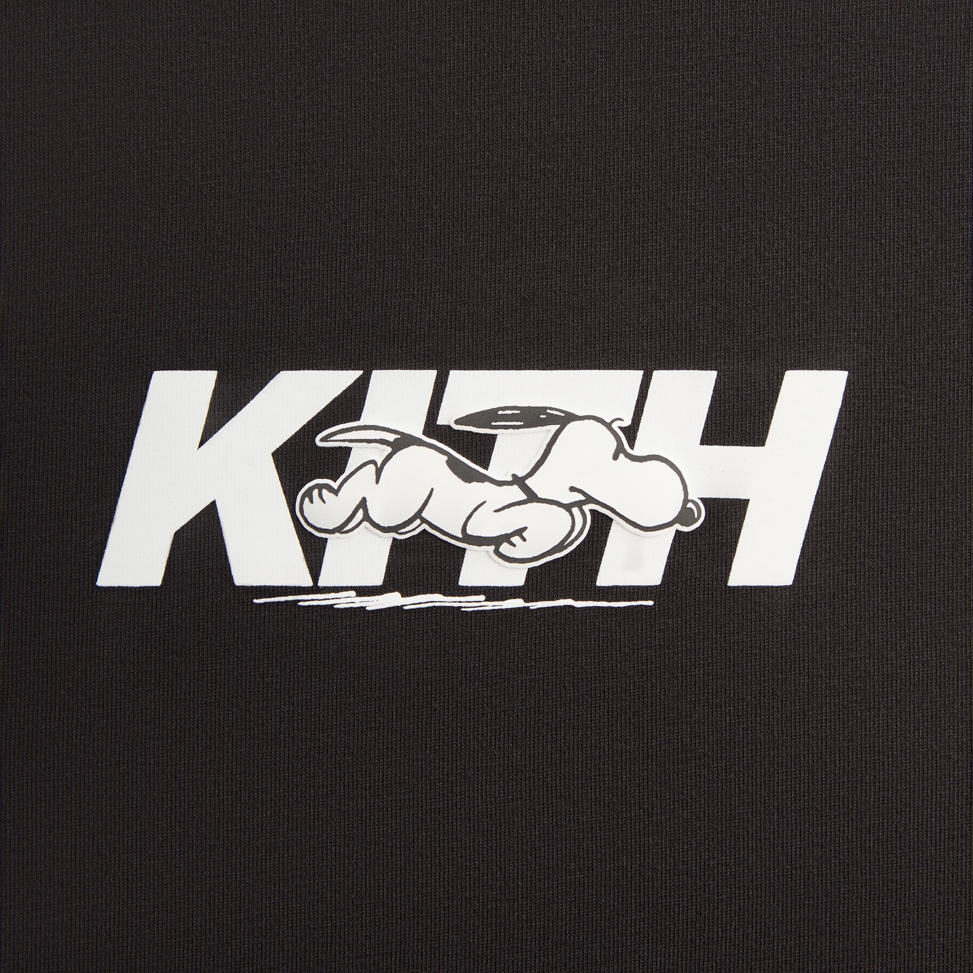 Kith for Peanuts Snoopy Run Fast Logo Tee - Black - Image 4