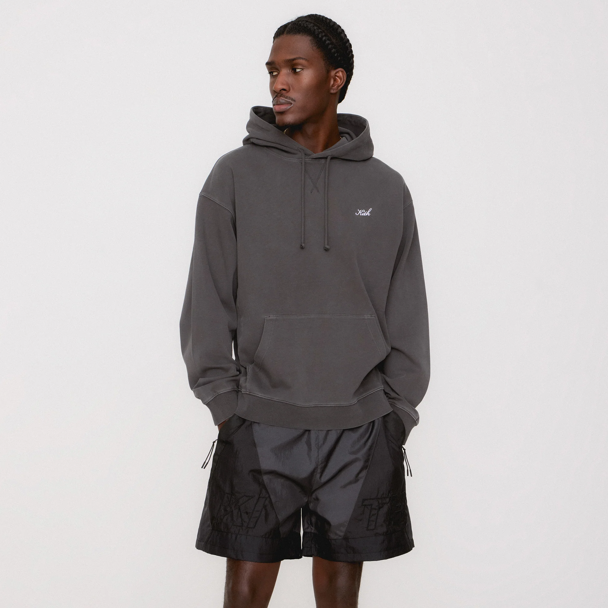 Kith Crystal Wash Interlock Williams III Hoodie - Somber - Image 2