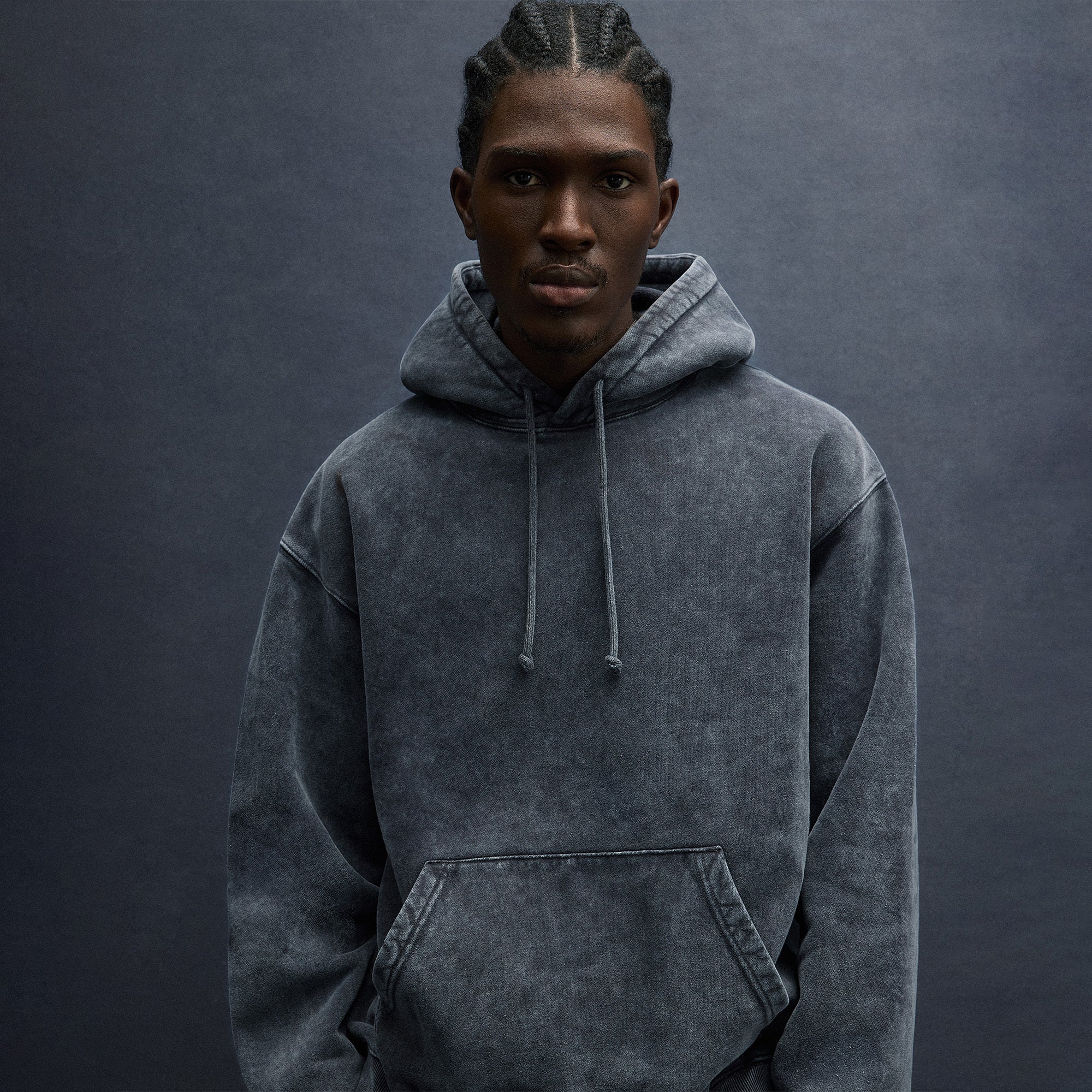 Kith 101 Sueded Fleece Williams III Hoodie - Nightfall - Image 2