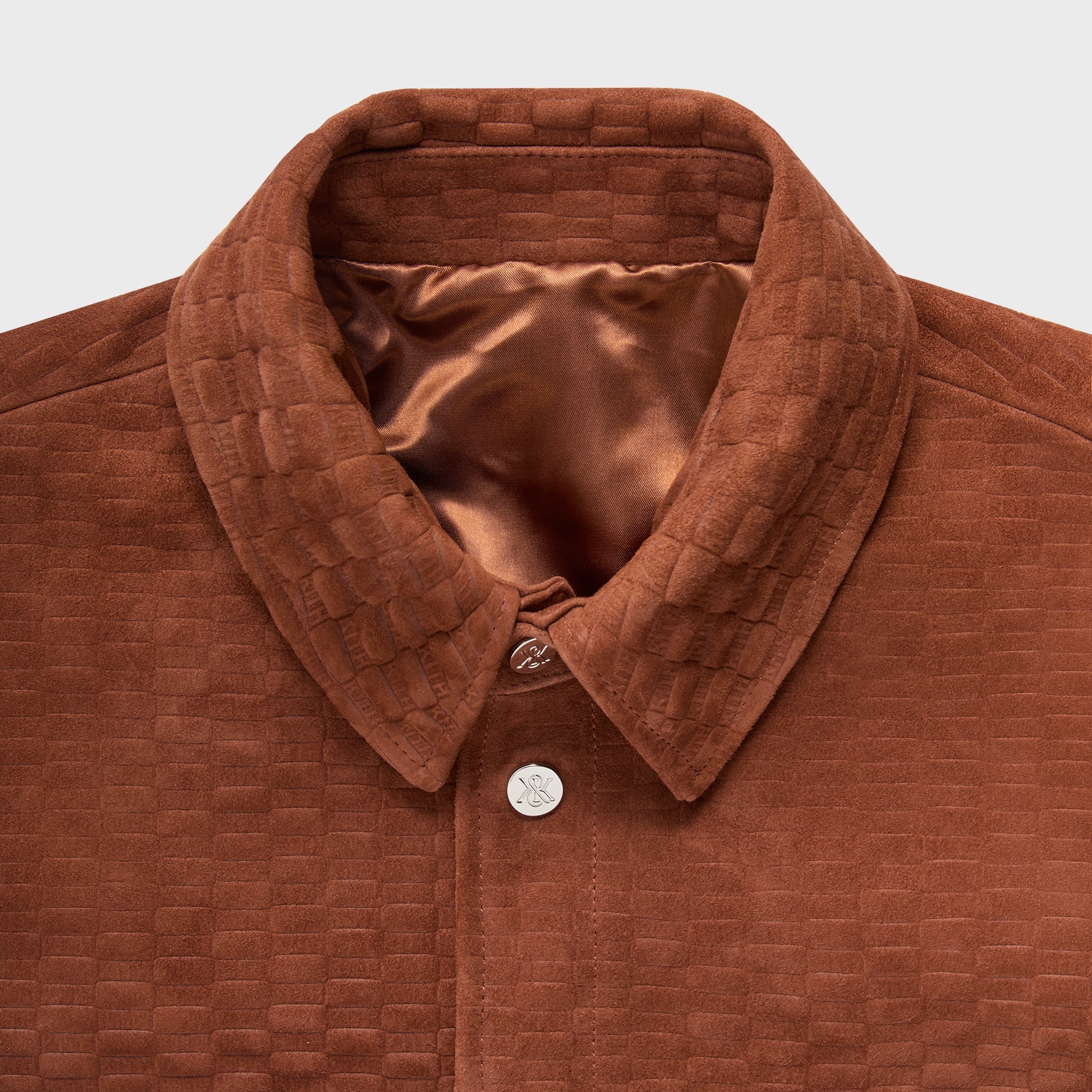 Kith Monogram Suede Apollo II Shirt - Walnut - Image 4