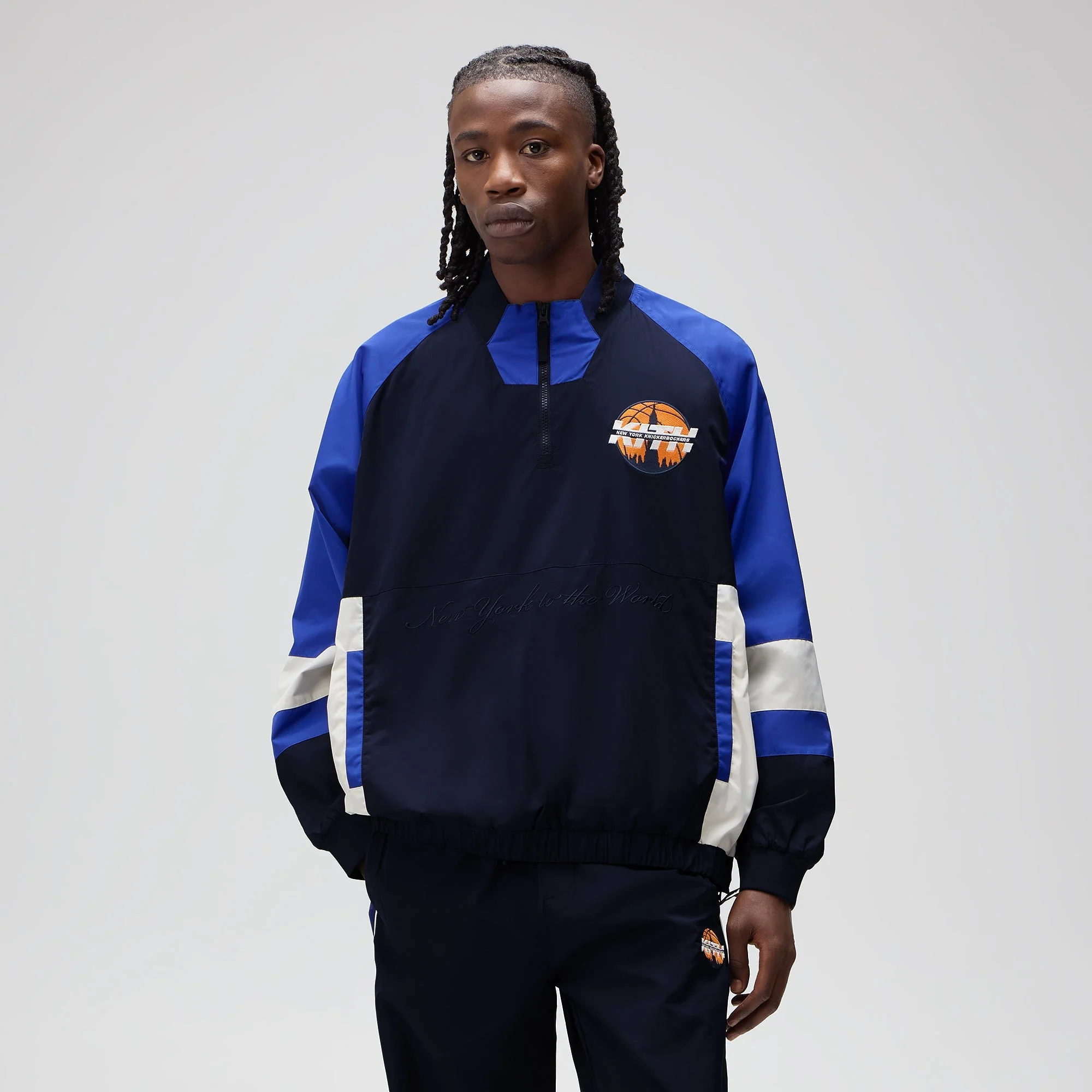 Kith for the New York Knicks Nylon Quarter Zip - Nocturnal - Image 2