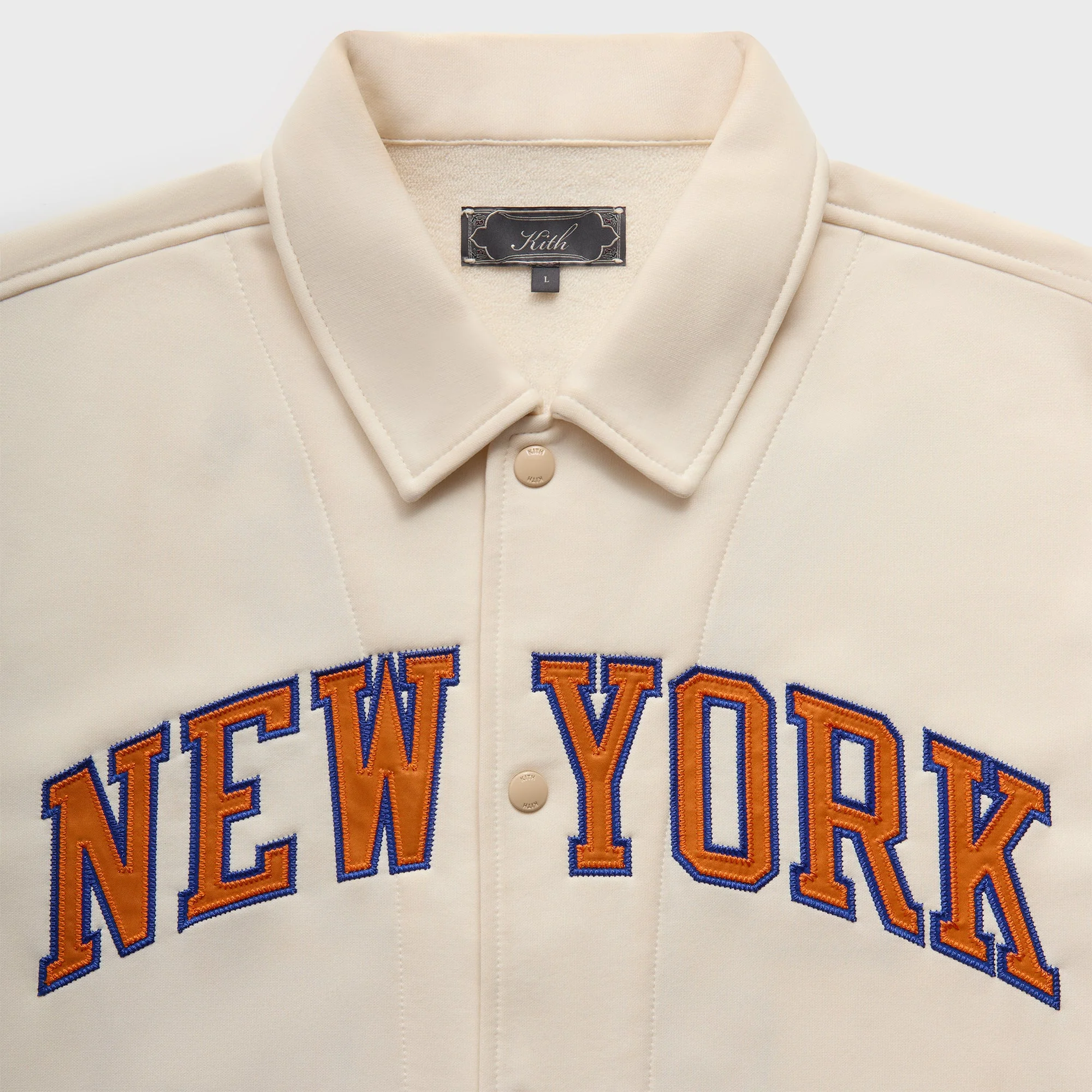Kith for the New York Knicks Patrick Ewing Woodpoint Shirt - Sandrift - Image 4