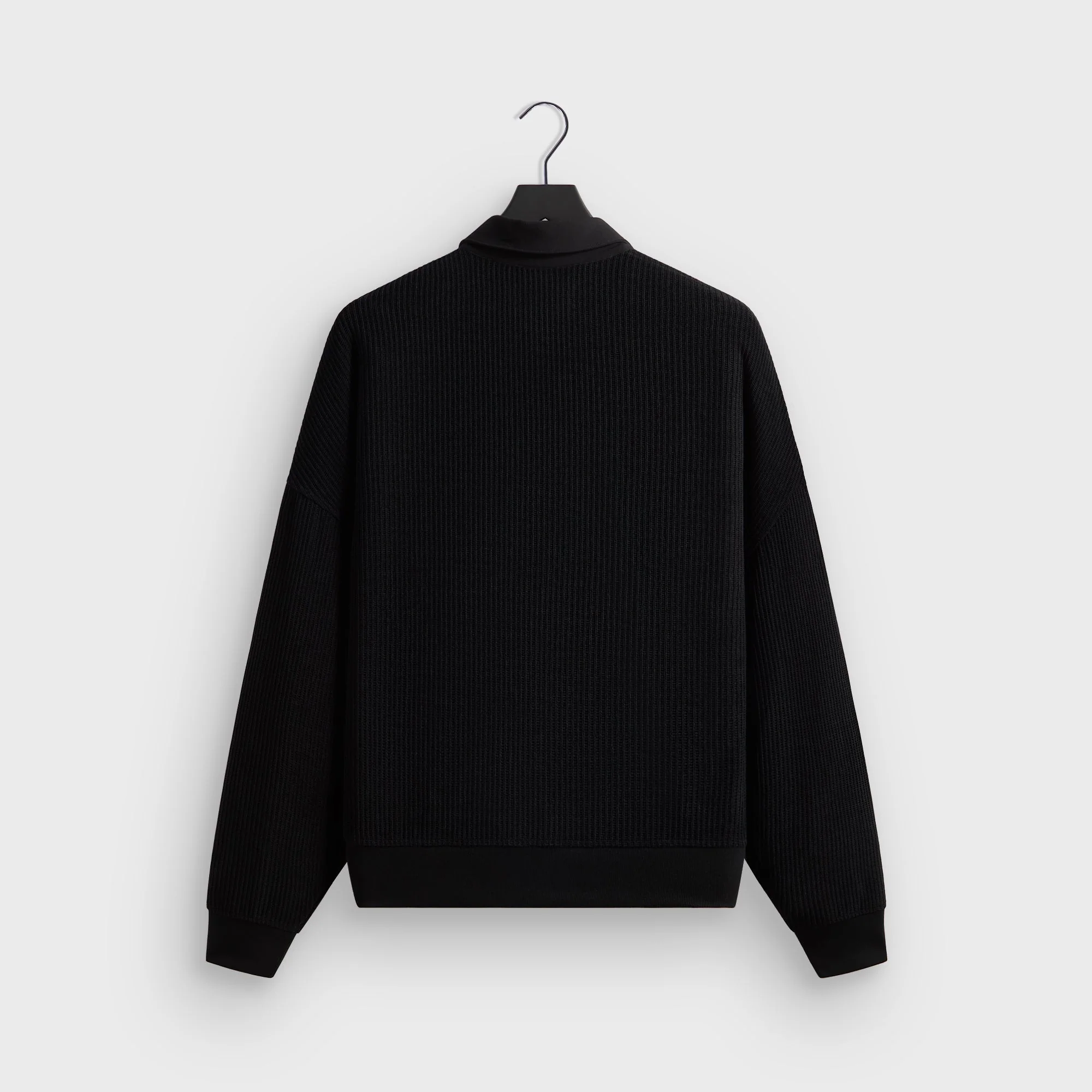 Kith Rib Stitch Ronin Henley Sweater - Black - Image 2