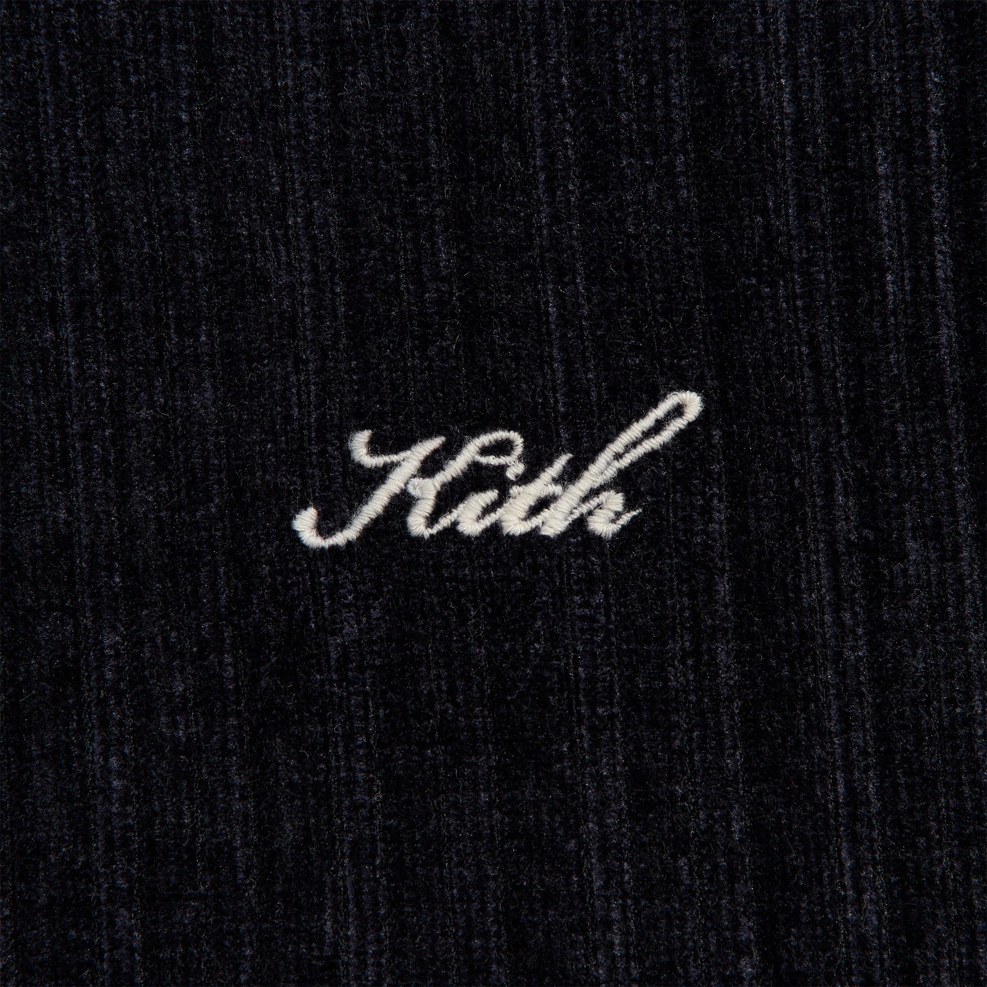 Kith Velvet Corduroy Long Sleeve Trevor Polo - Ink - Image 4