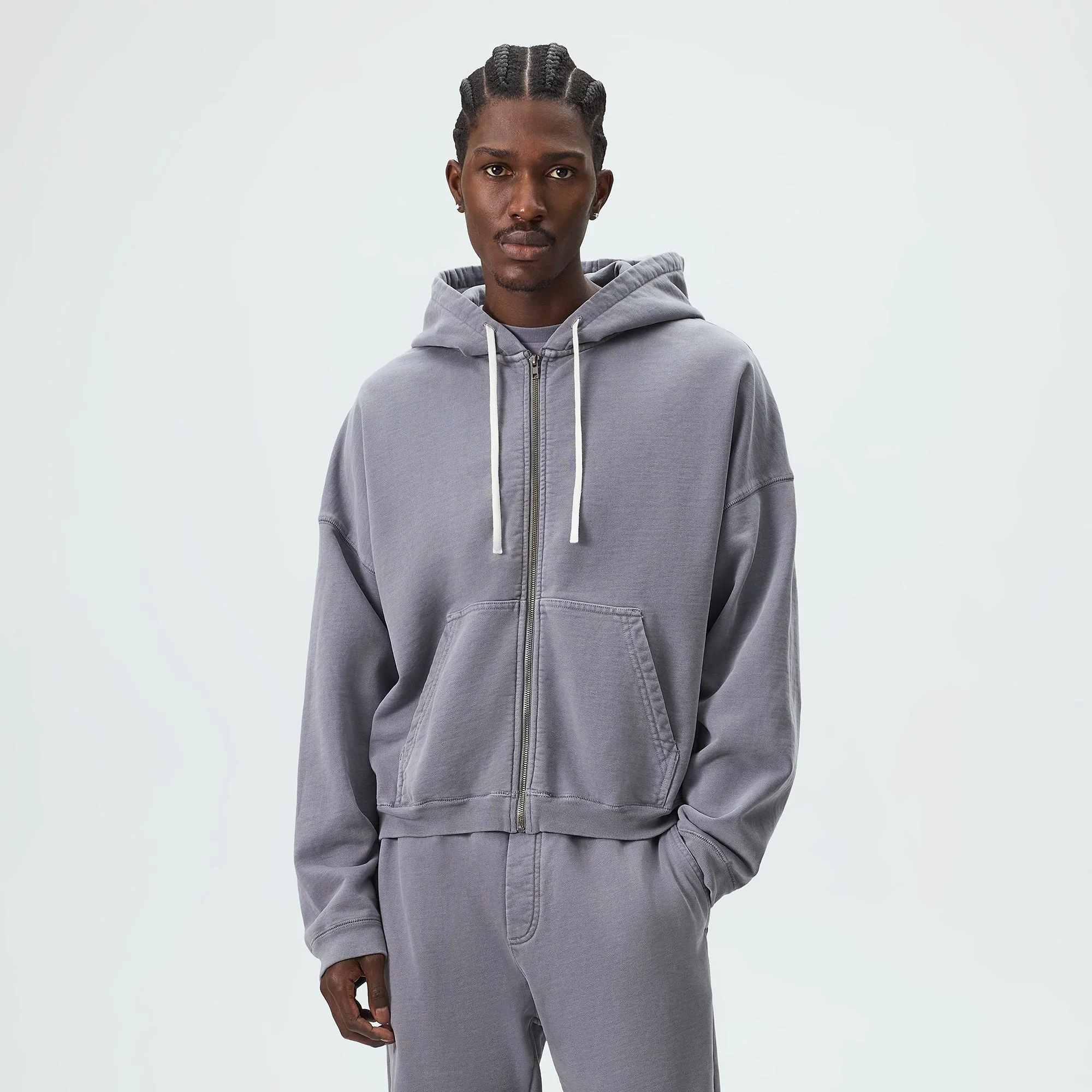 Kith 101 Soft Brushed Terry Braxton Zip Hoodie - Influence - Image 2