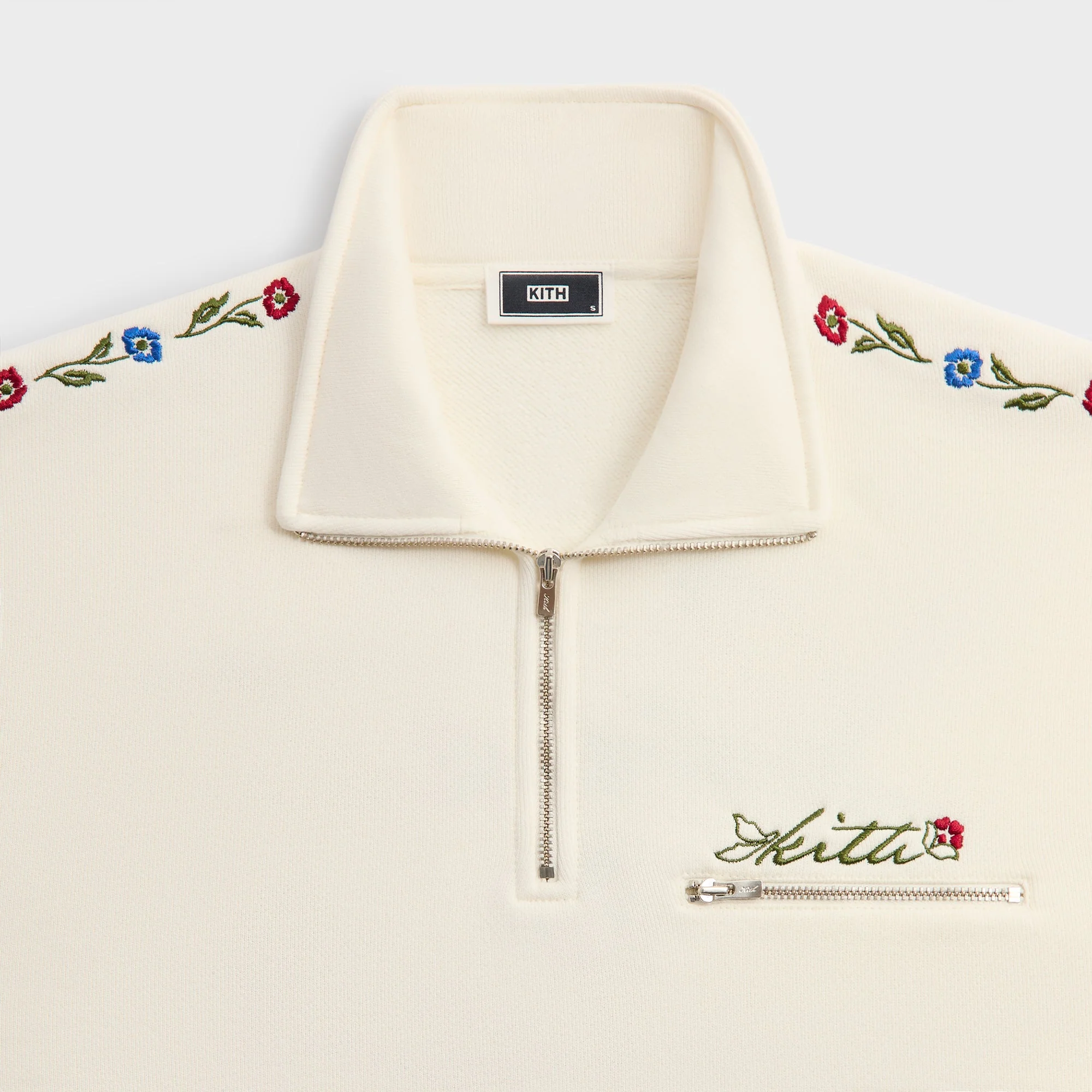 Kith Floral Queensbridge Quarter Zip - Silk - Image 5