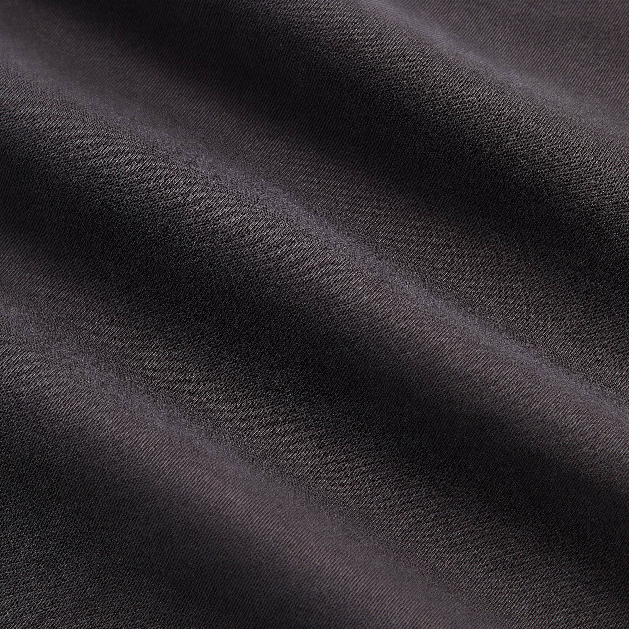 &Kin Garment Dyed Silk Collarless Yardley Shirt - Phantom Grey - Image 5