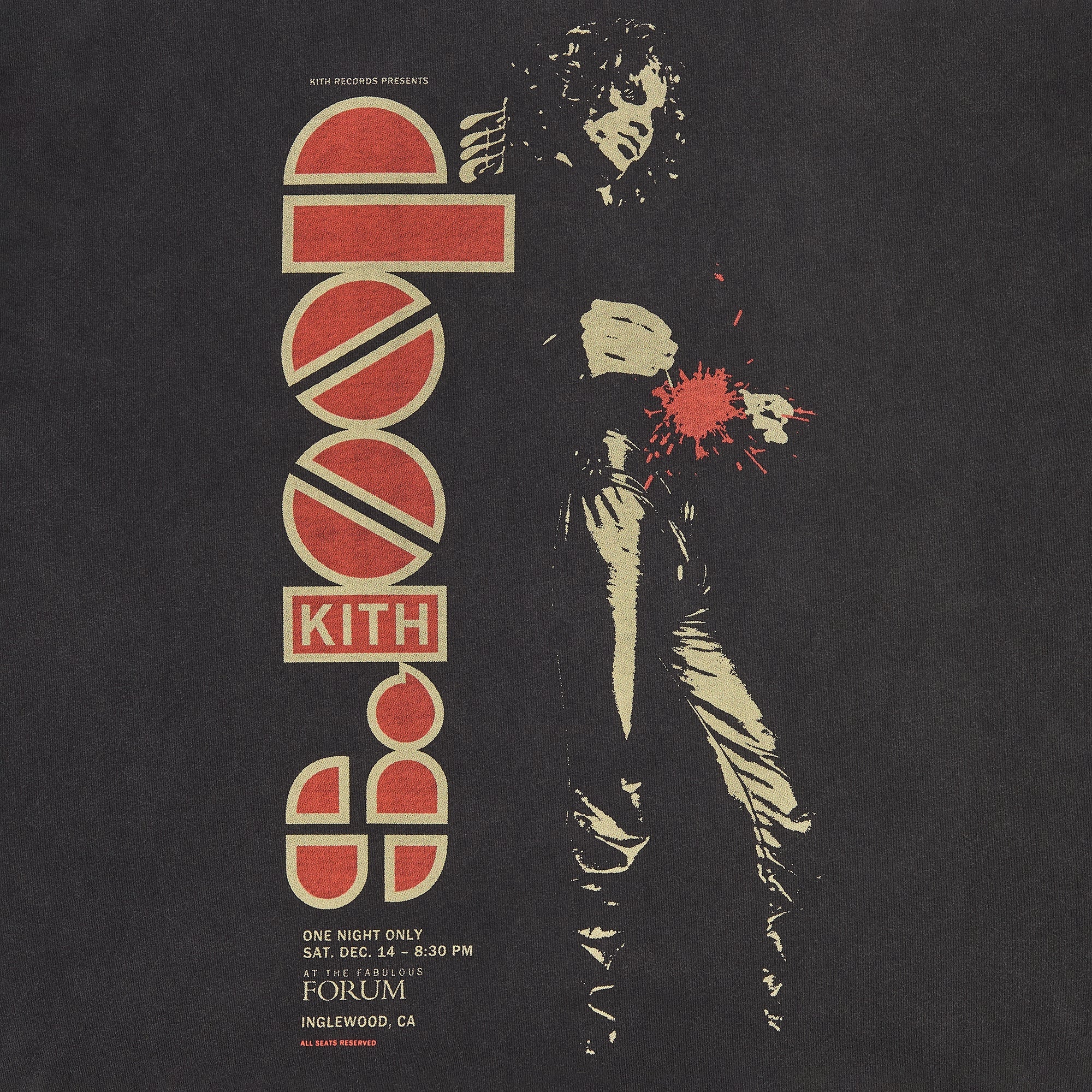 Kith Records for The Doors Live in Hollywood Vintage Alex Tee - Black - Image 3
