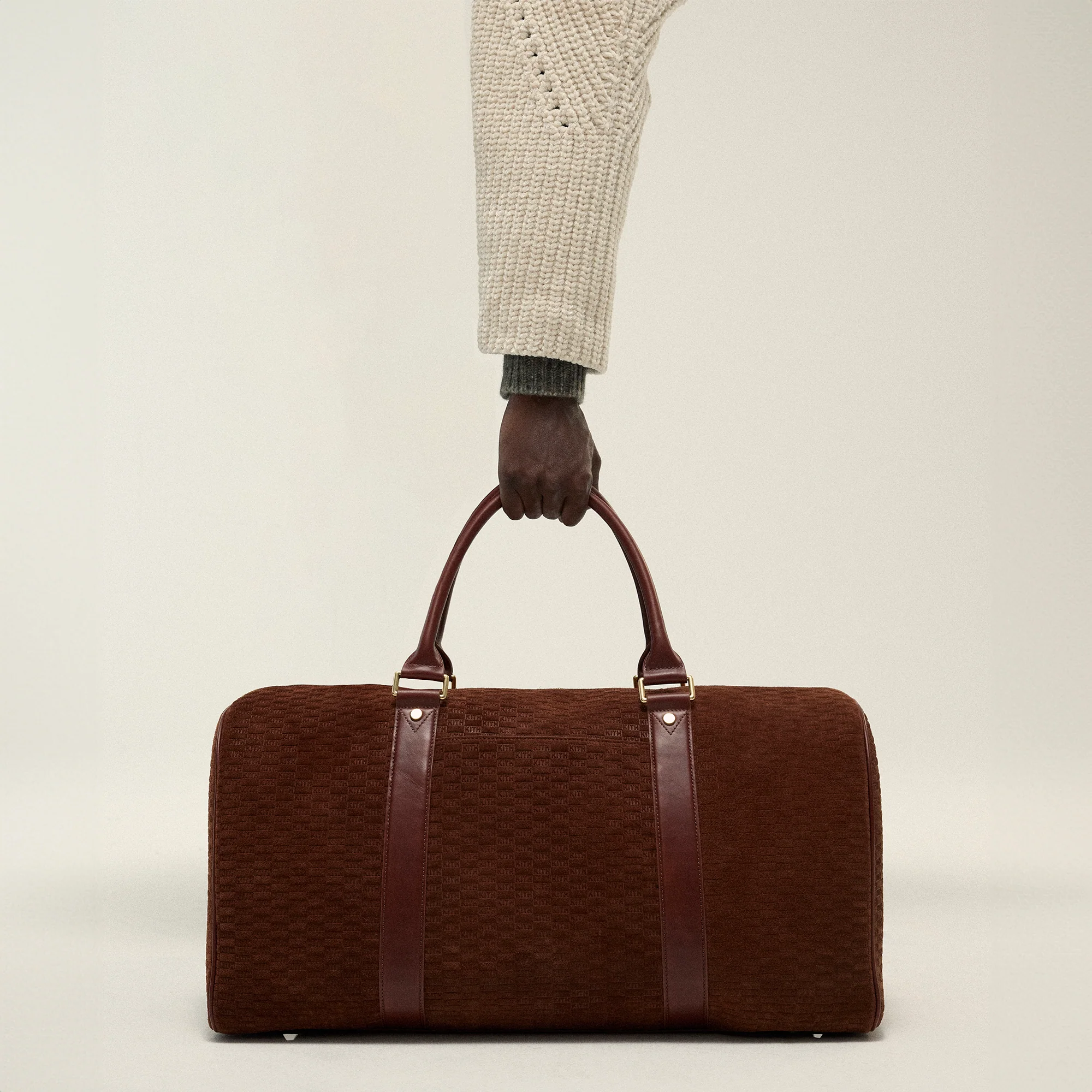 Kith Monogram Suede Duffle Bag - Walnut - Image 2