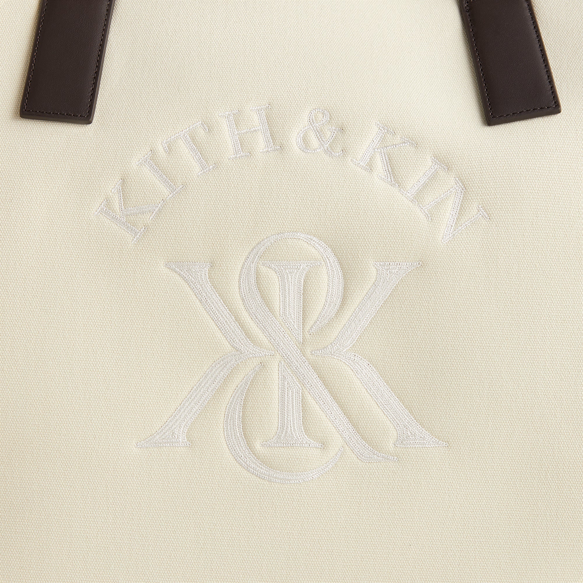 Kith Leather Trimmed Canvas Tote - Sandrift - Image 5