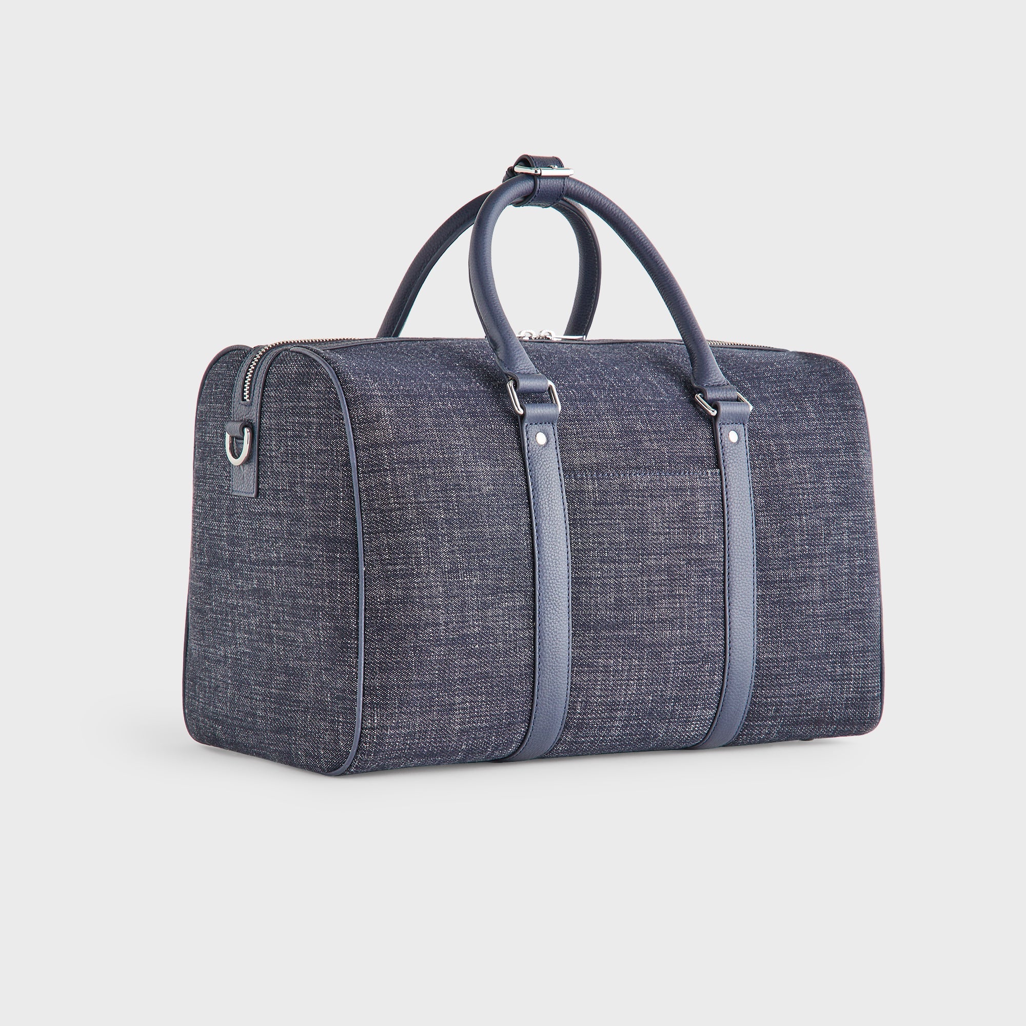 &Kin Wool Denim Traveler K40 Duffle Bag - Blue Navy - Image 3