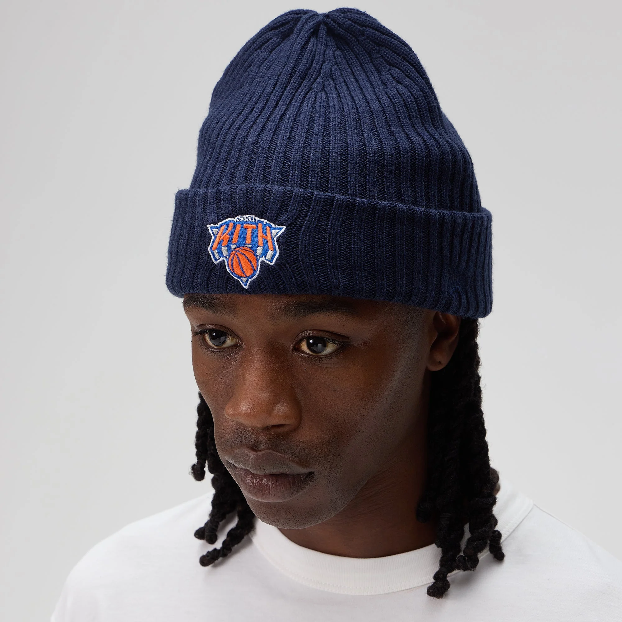 Kith for the New York Knicks Superman Logo Beanie - Nocturnal - Image 2