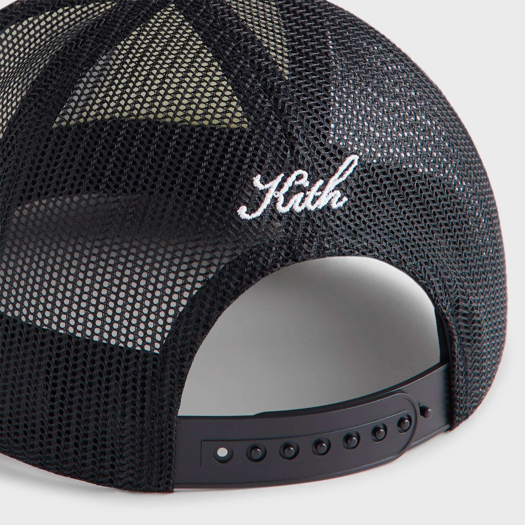 Kith Poly Foam Apple Crest Embroidery Nolan Trucker Hat - Black - Image 5