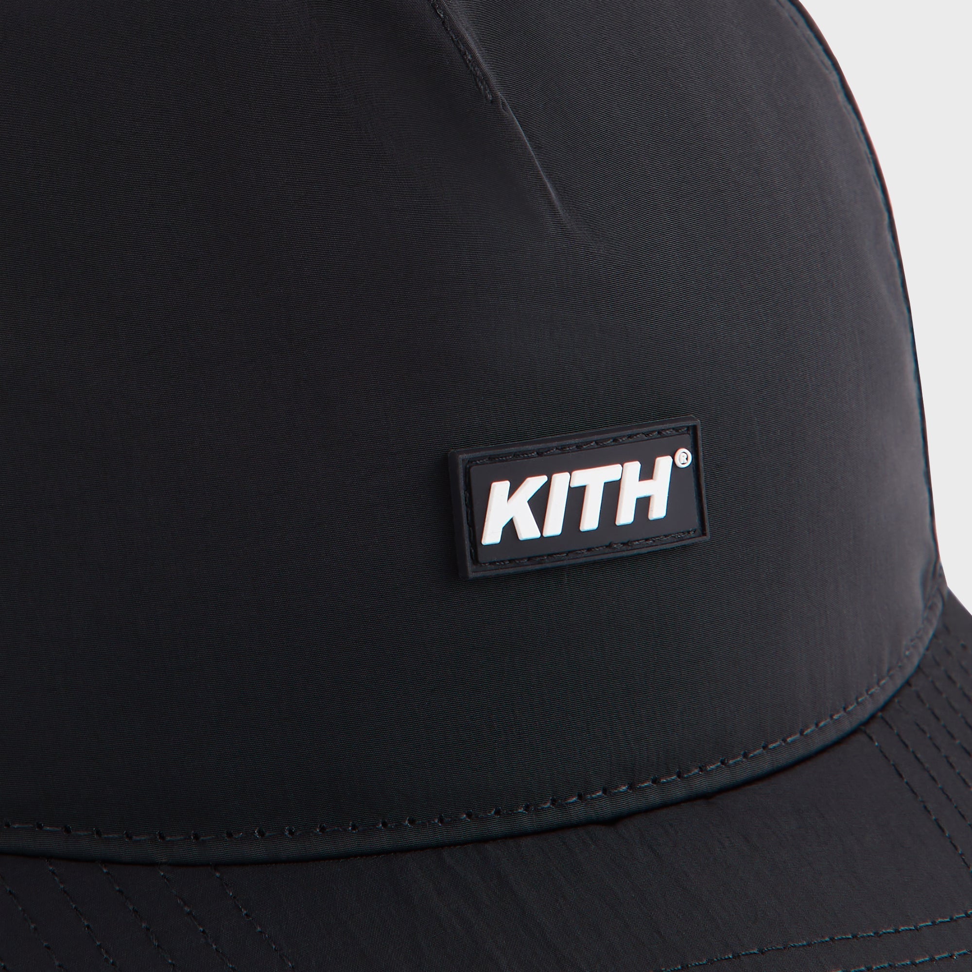 Kith Wrinkle Nylon Bay Low Pinch Crown Snapback - Black - Image 5