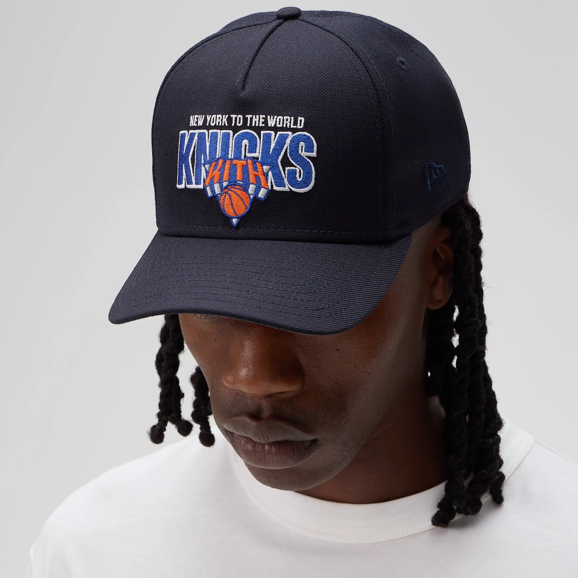 Kith & New Era for the New York Knicks Wool 9FORTY M Crown Snapback - Nocturnal - Image 2