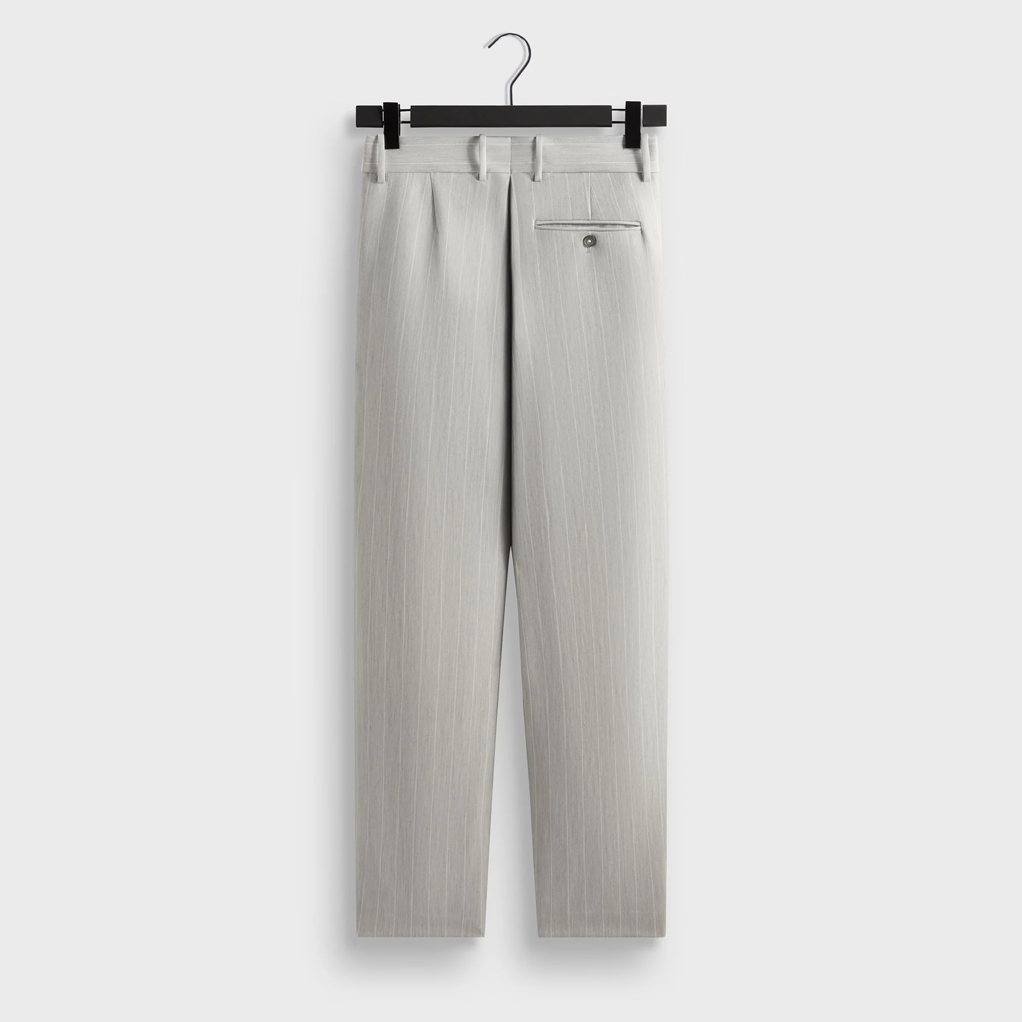 Kith Pinstripe Eli Pleated Trouser - Light Heather Grey - Image 2