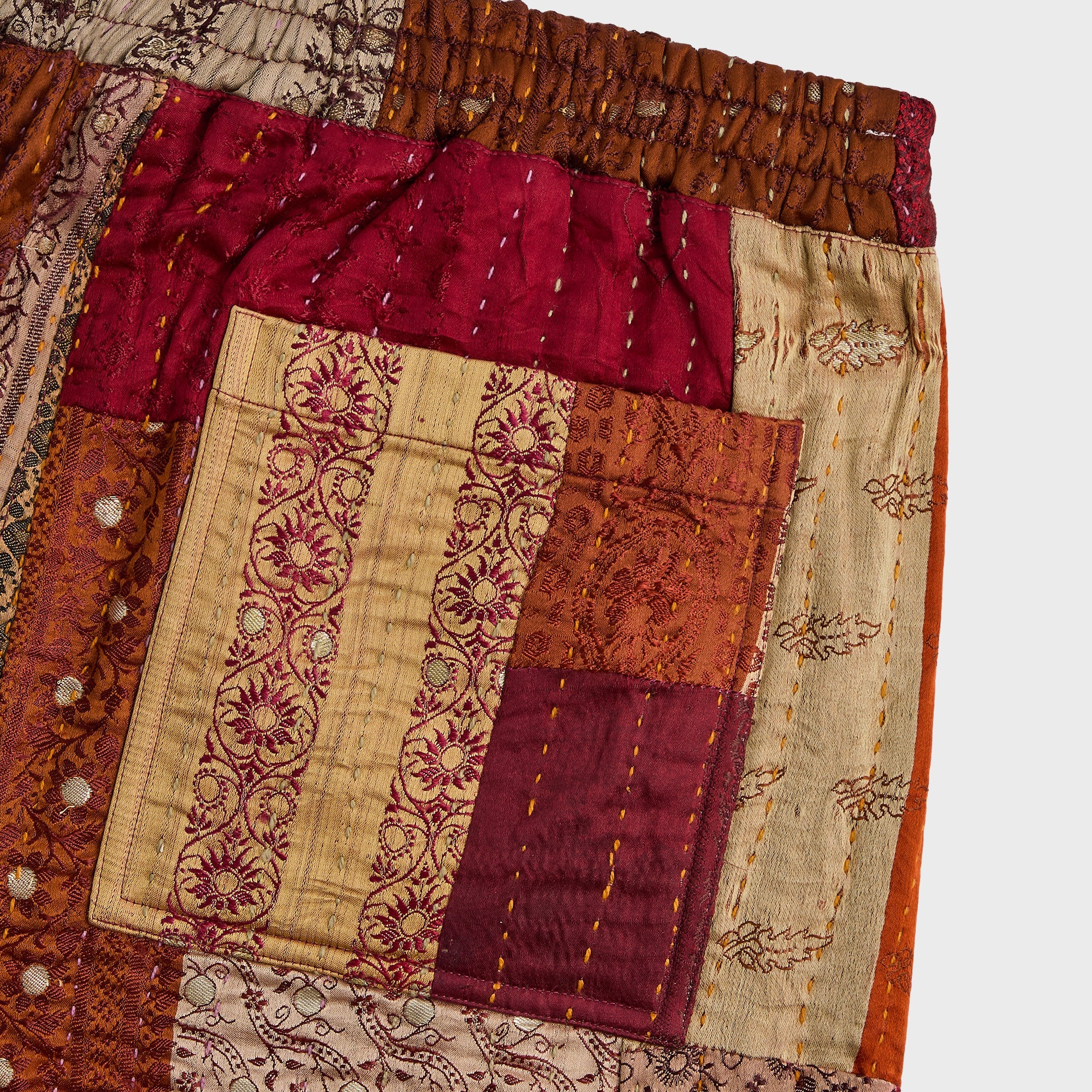 &Kin Tal Patchwork Short - Brown / Multi - Image 4