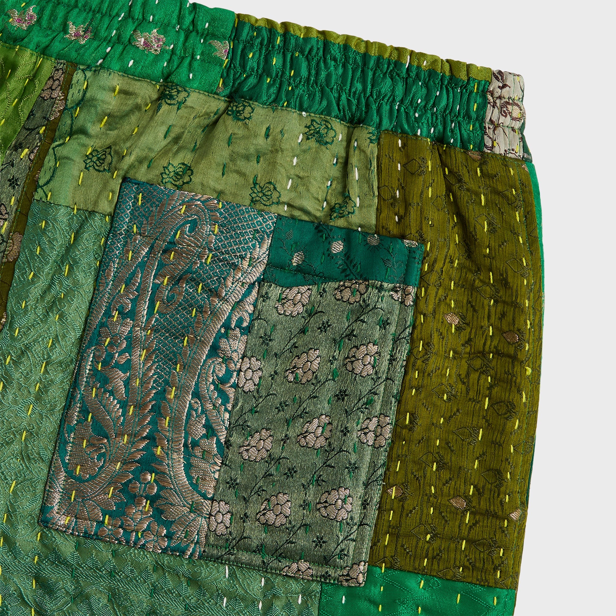 &Kin Tal Patchwork Short - Green / Multi - Image 4