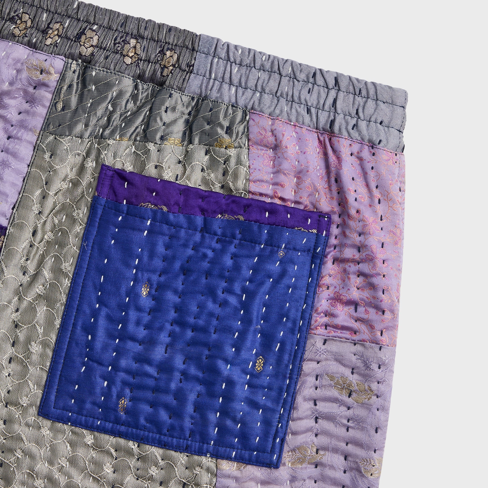 &Kin Tal Patchwork Short - Blue / Multi - Image 4