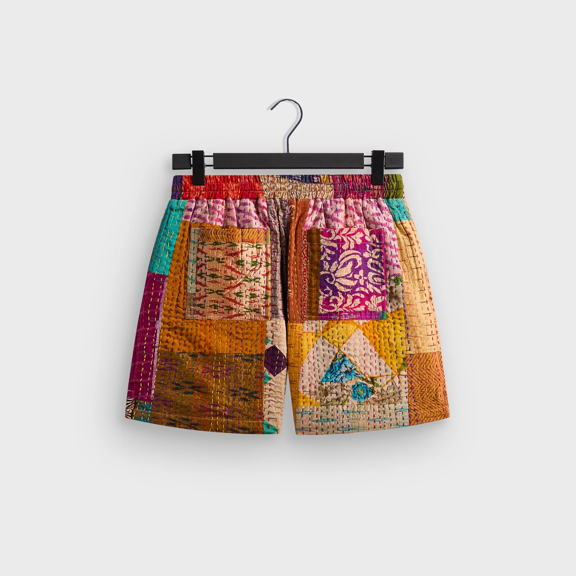 &Kin Tal Patchwork Short - Gold / Multi - Image 3