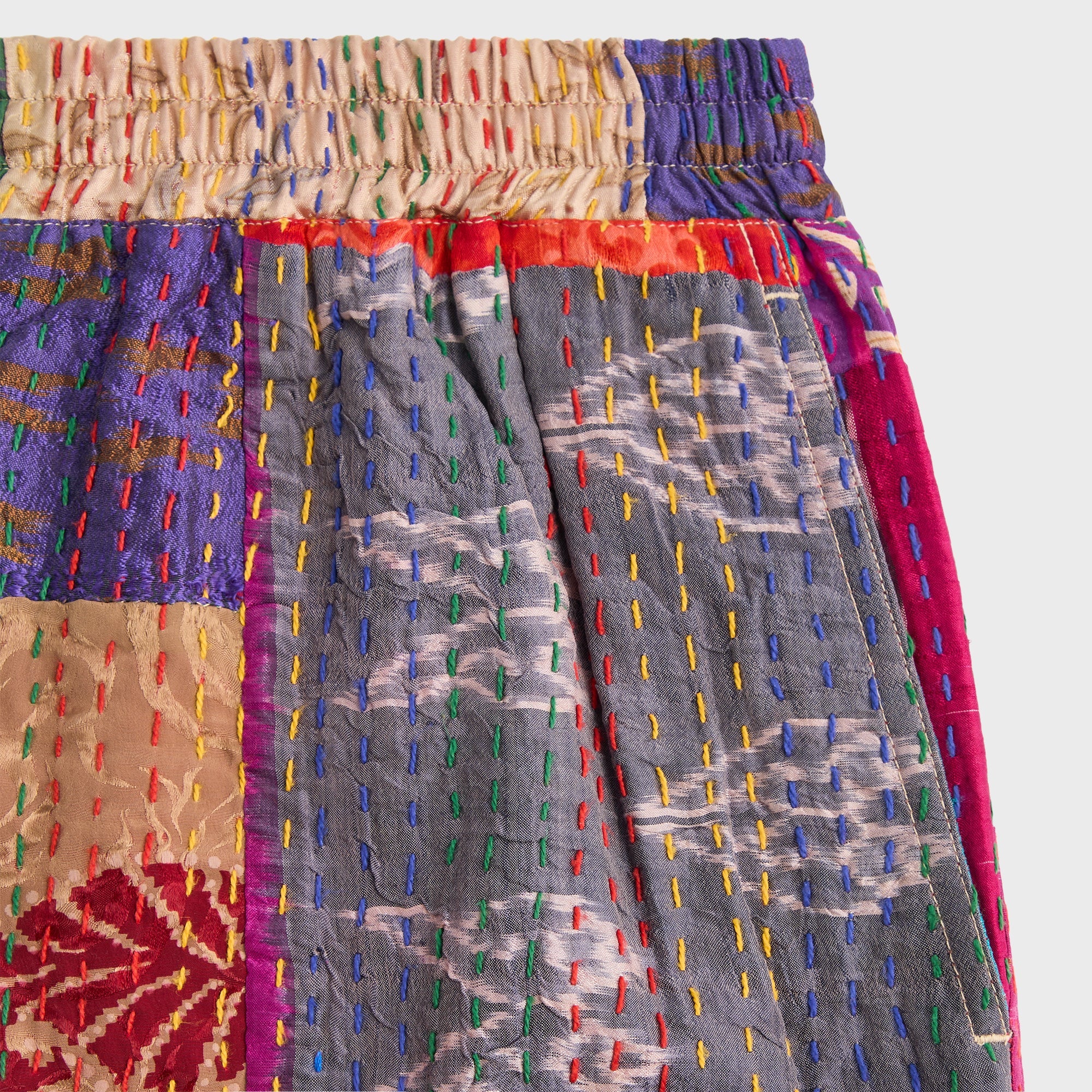 &Kin Tal Patchwork Short - Gold / Multi - Image 4