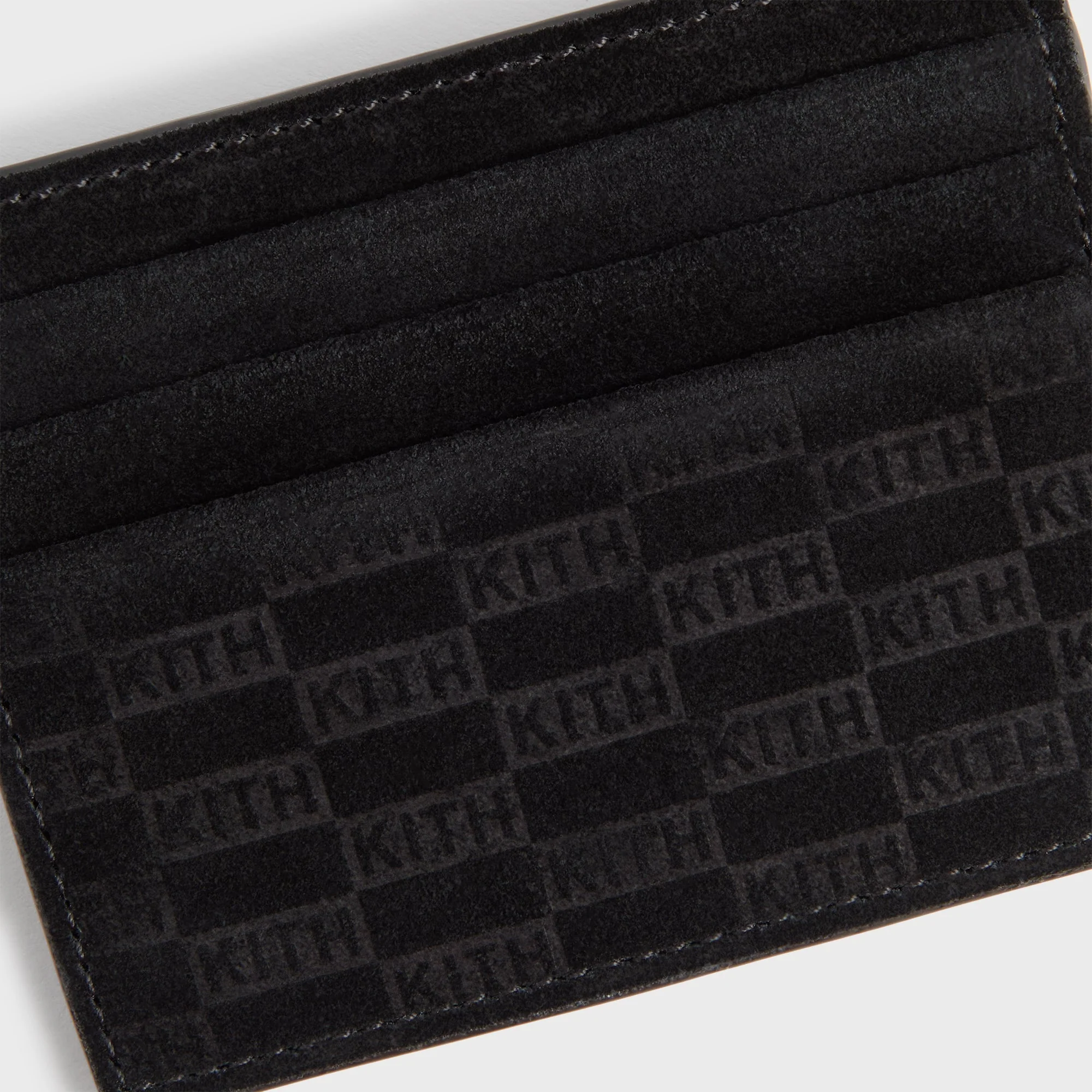 Kith Monogram Suede Card Holder - Black - Image 4