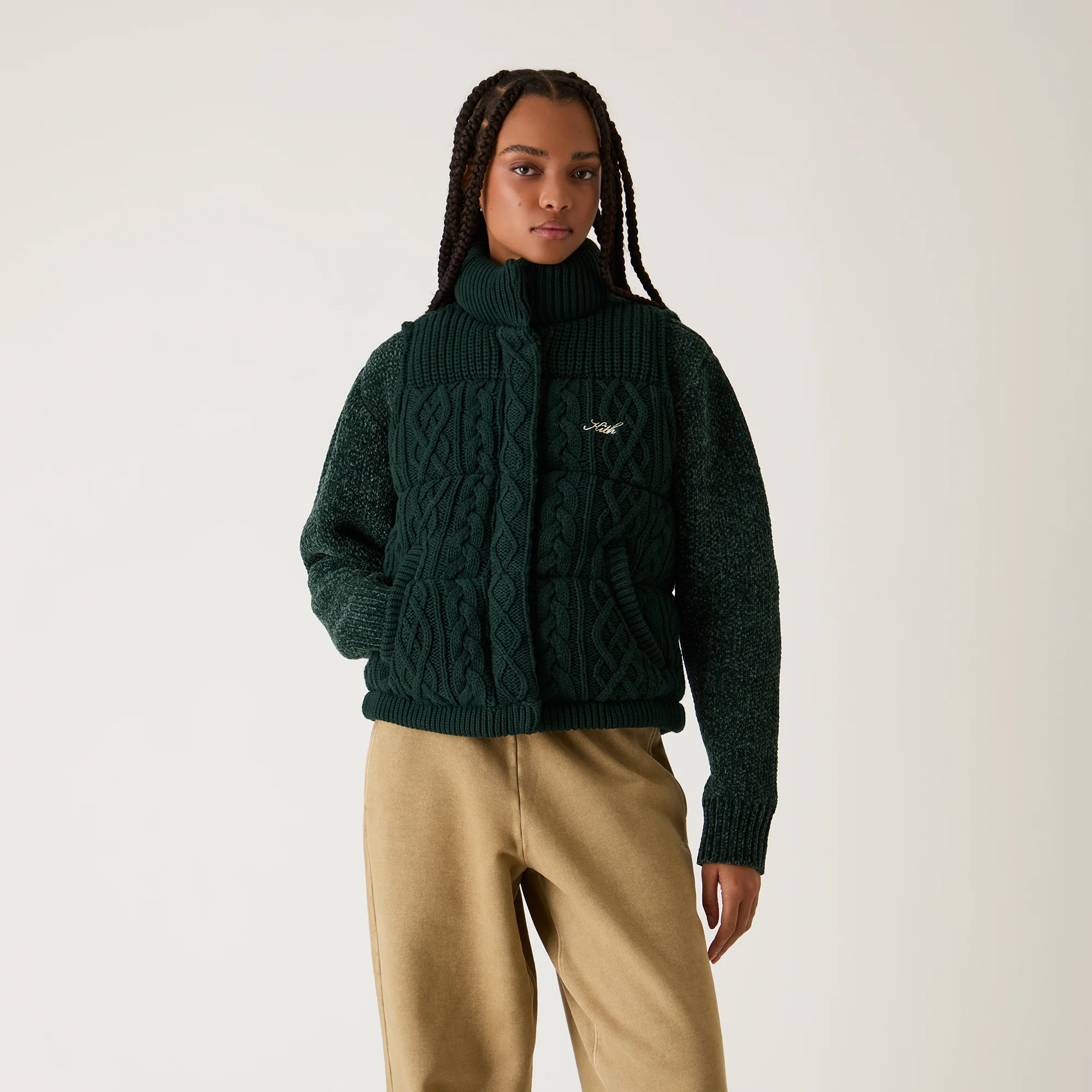 Kith Women Parker Cable Knit Vest - Stadium - Image 2